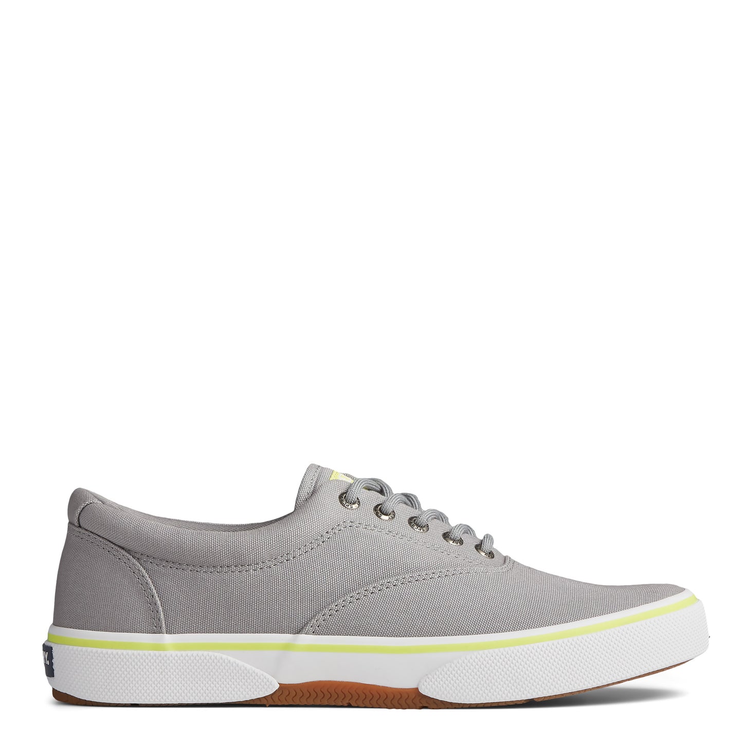 Peltz Shoes Men's Sperry Halyard CVO Sneaker NEON GREY YELLOW STS23042