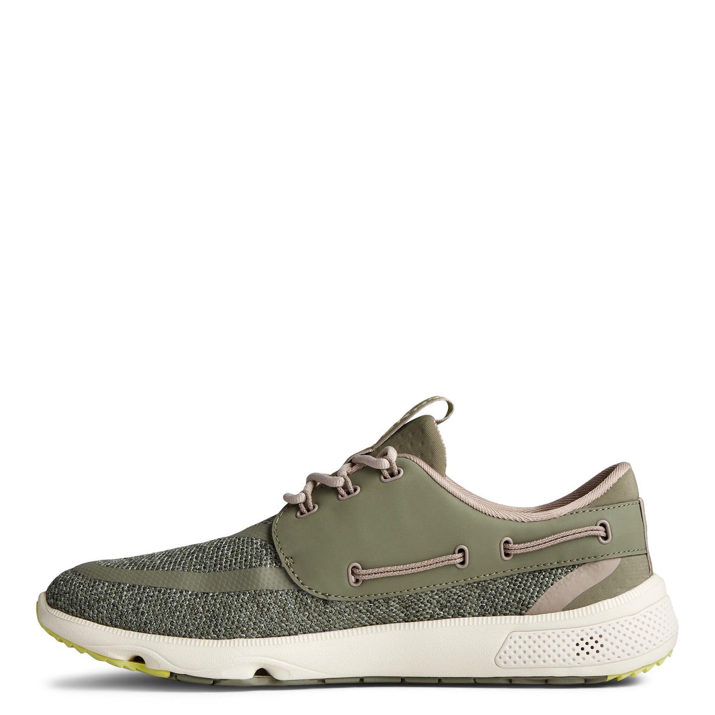Peltz Shoes Men's Sperry 7 Seas 3 Eye Sneaker HEATHERED OLIVE STS23383