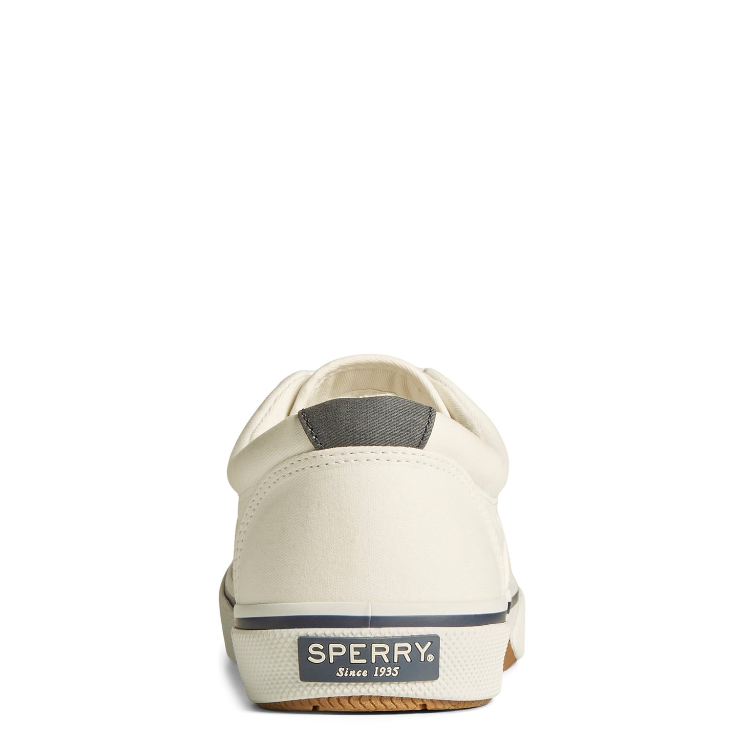 Peltz Shoes Men's Sperry Halyard CVO Sneaker WHITE TWILL STS23580