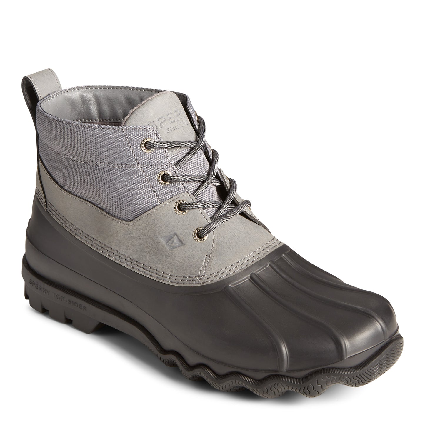 Peltz Shoes Men's Sperry Brewster Low Boot GREY BLACK STS23645