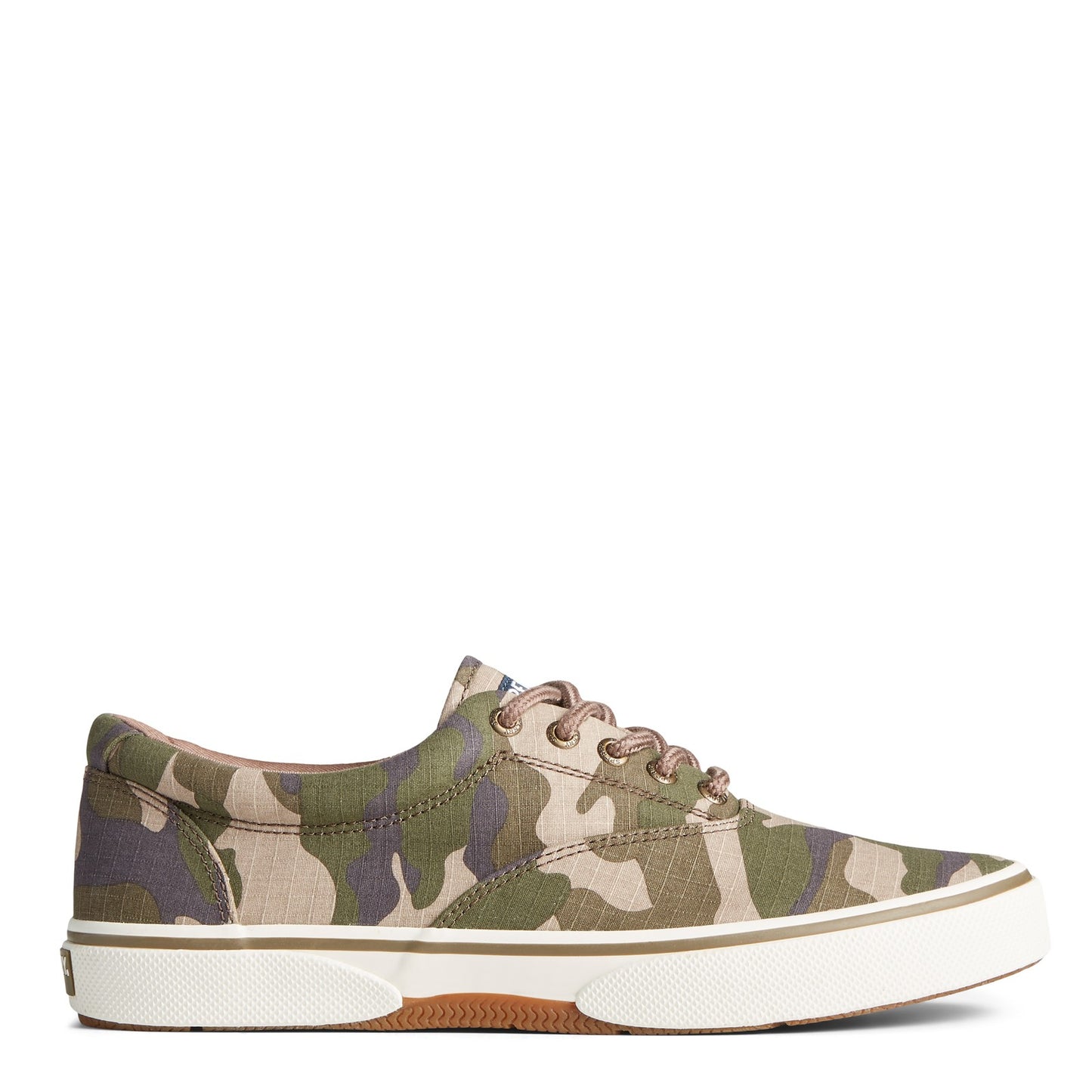 Peltz Shoes Men's Sperry Halyard CVO Sneaker Camo Tan STS23656