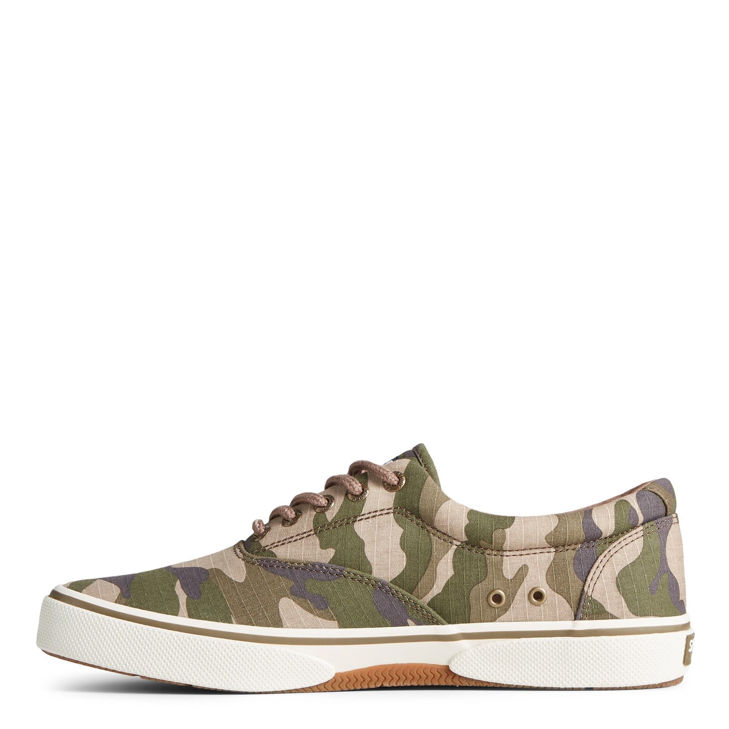 Peltz Shoes Men's Sperry Halyard CVO Sneaker Camo Tan STS23656