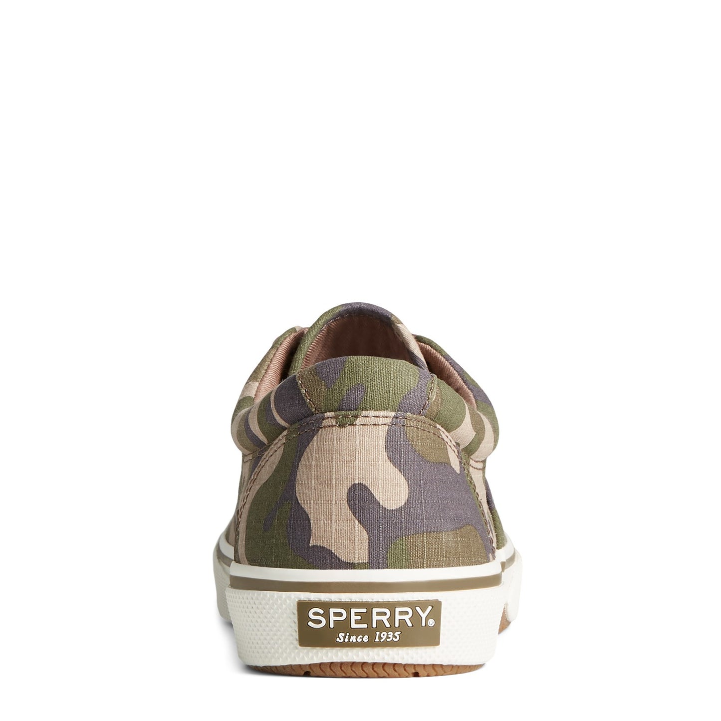 Peltz Shoes Men's Sperry Halyard CVO Sneaker Camo Tan STS23656