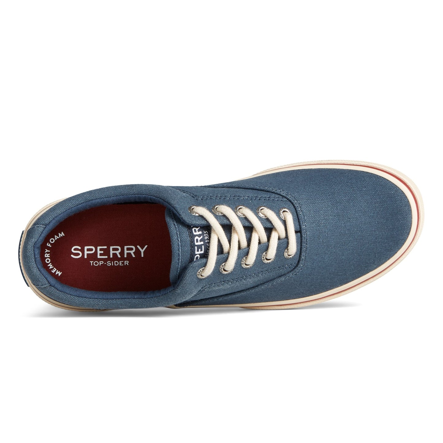 Peltz Shoes Men's Sperry Halyard CVO Sneaker BLUE WASH STS23657
