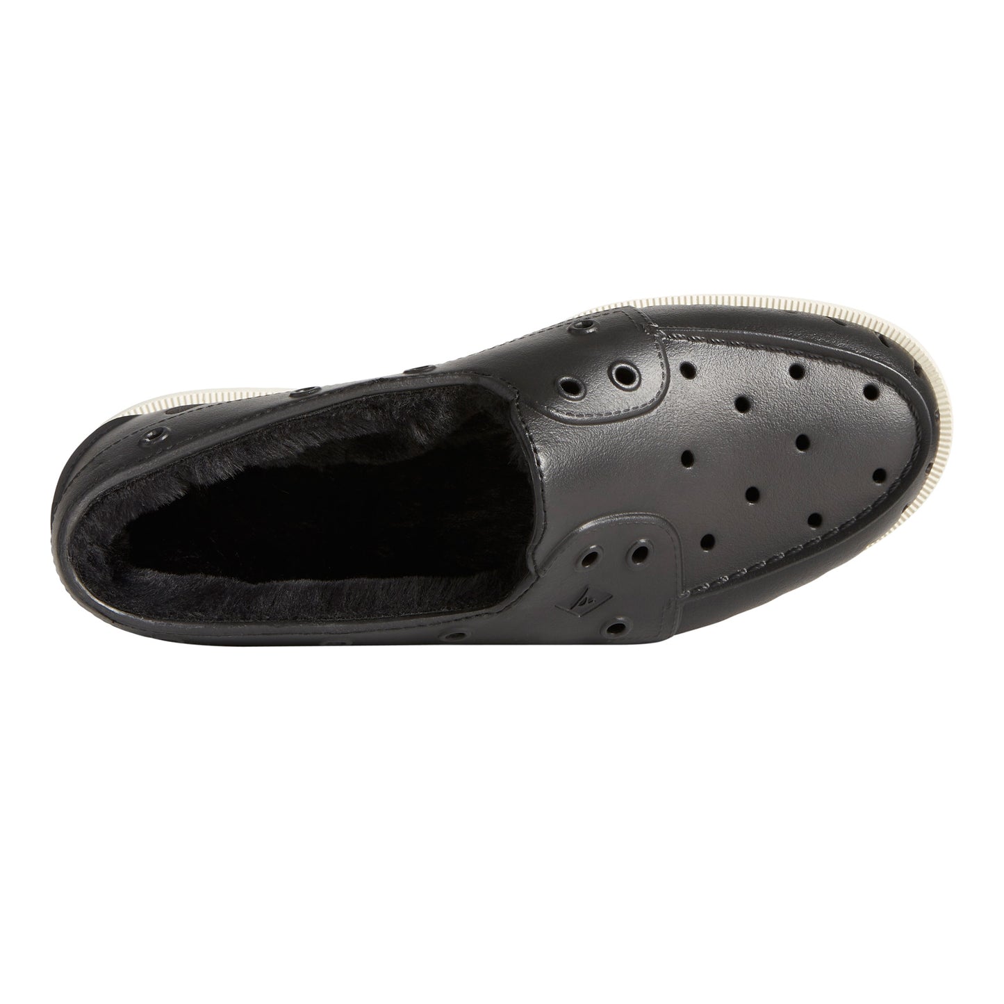 Peltz Shoes Men's Sperry Authentic Original Float Cozy Boat Shoe BLACK STS23884