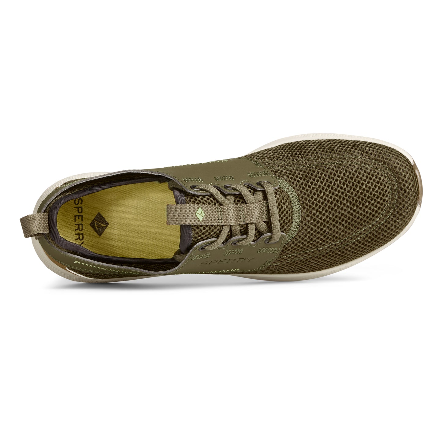 Peltz Shoes Men's Sperry 7 Seas Sport Cupsole Sneaker OLIVE STS23918