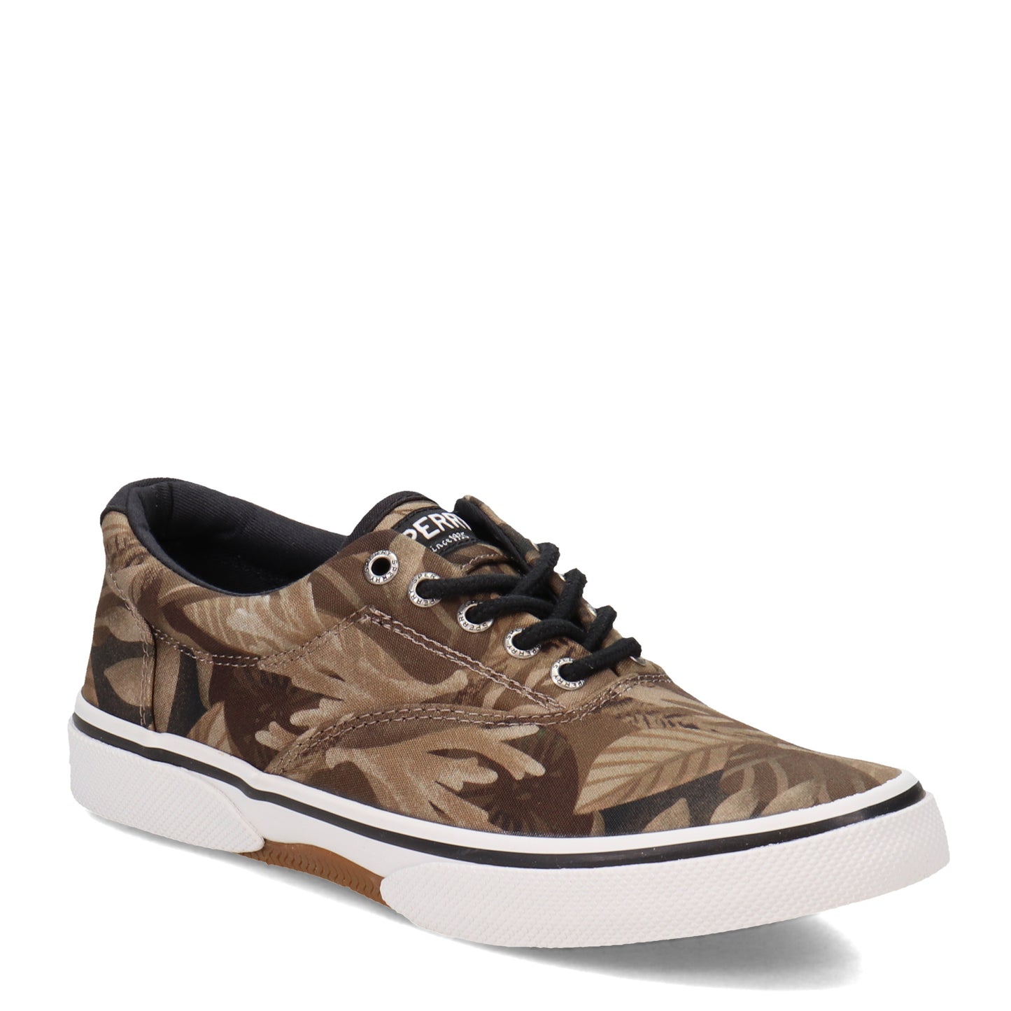 Peltz Shoes Men's Sperry Halyard CVO Sneaker BROWN LEAF STS24053