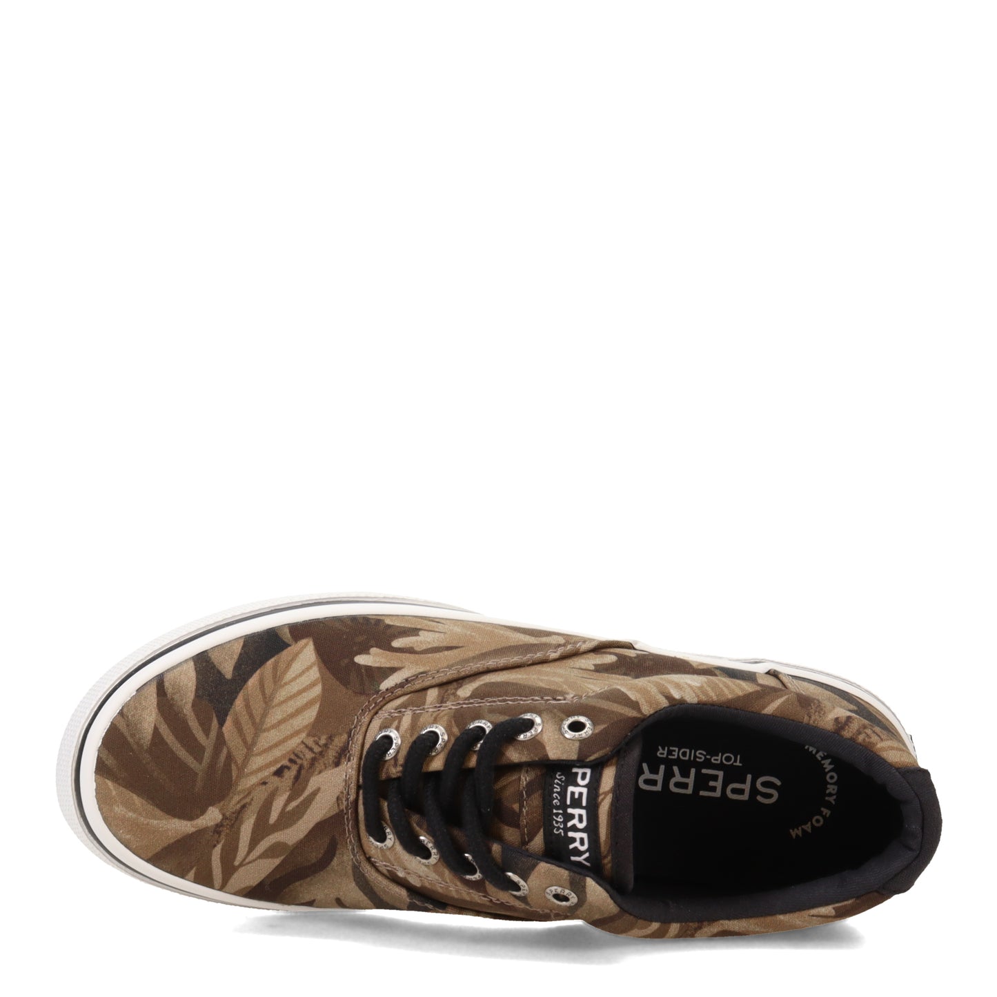 Peltz Shoes Men's Sperry Halyard CVO Sneaker BROWN LEAF STS24053