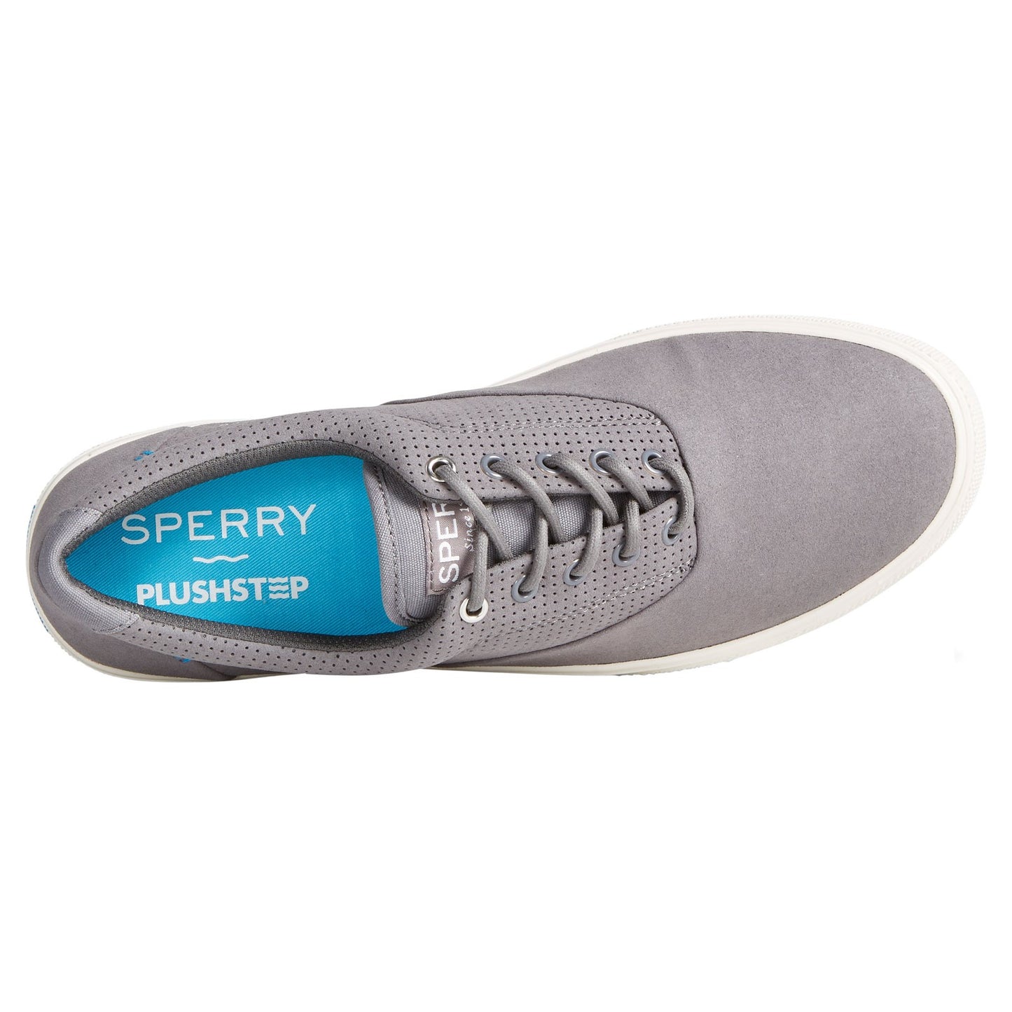 Peltz Shoes Men's Sperry Halyard CVO Plushstep Sneaker SPORT GREY STS24058
