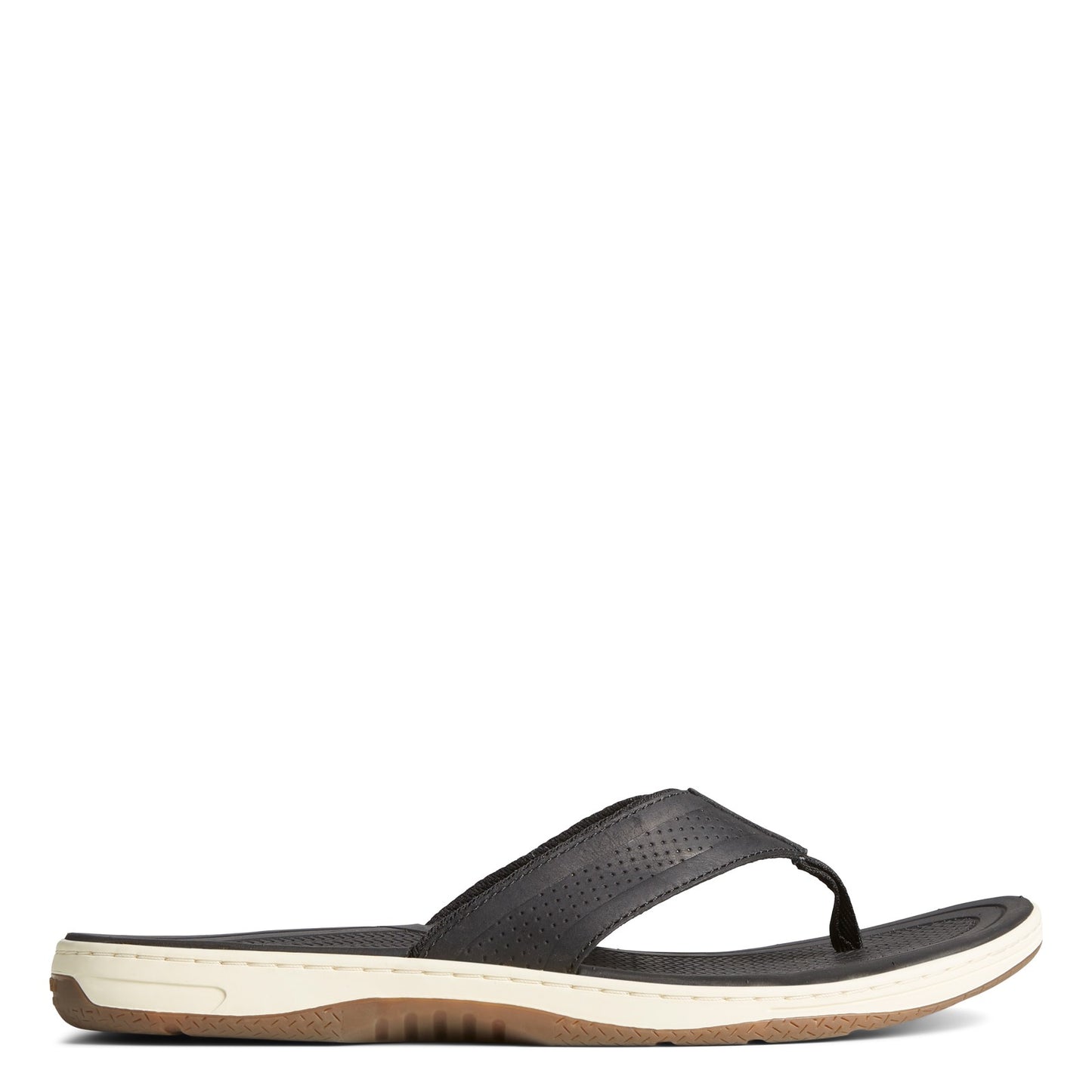 Peltz Shoes Men's Sperry Havasu Perf Sandal BLACK STS24079