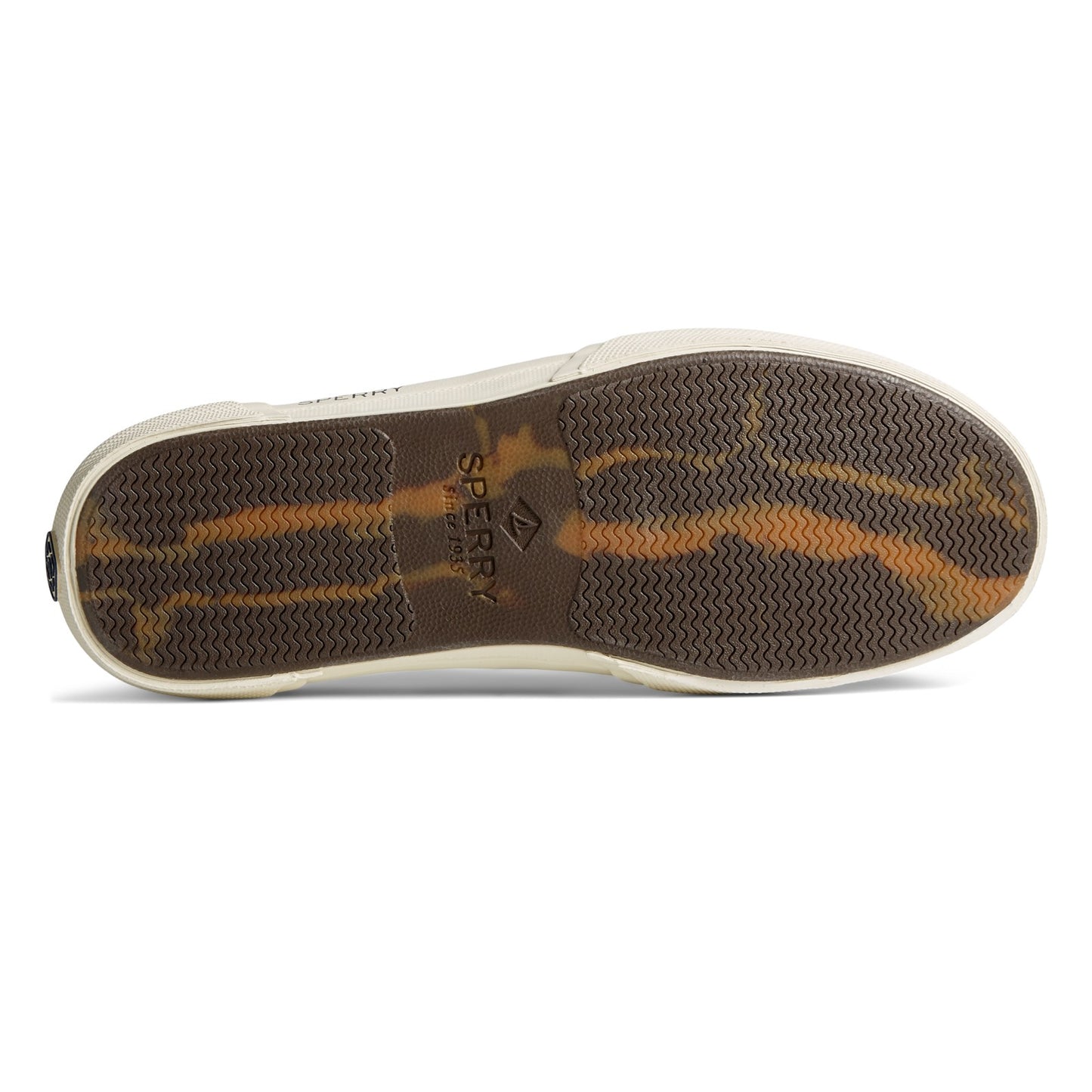 Peltz Shoes Men's Sperry Soletide 2 Eye Seacycled Sneaker TAUPE STS24154