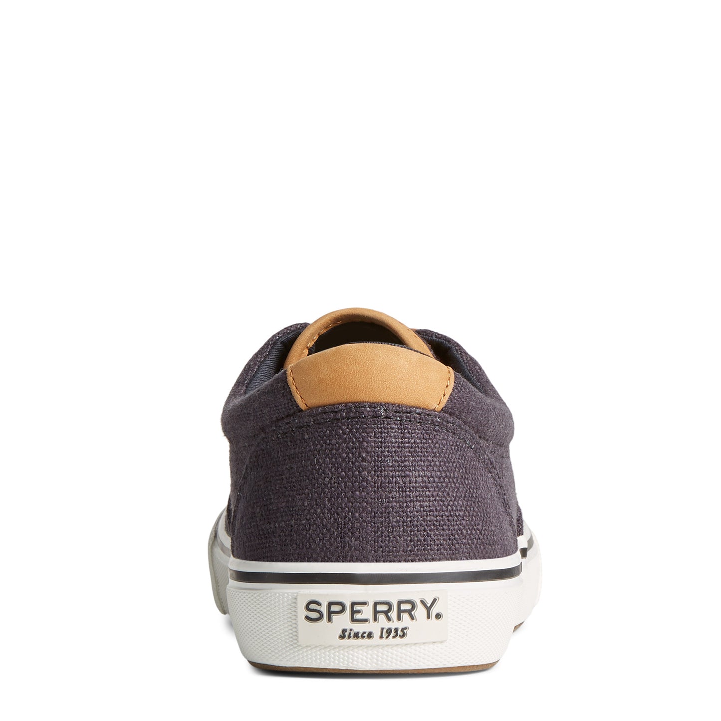 Peltz Shoes Men's Sperry Striper II CVO Hemp Sneaker BLACK STS24174