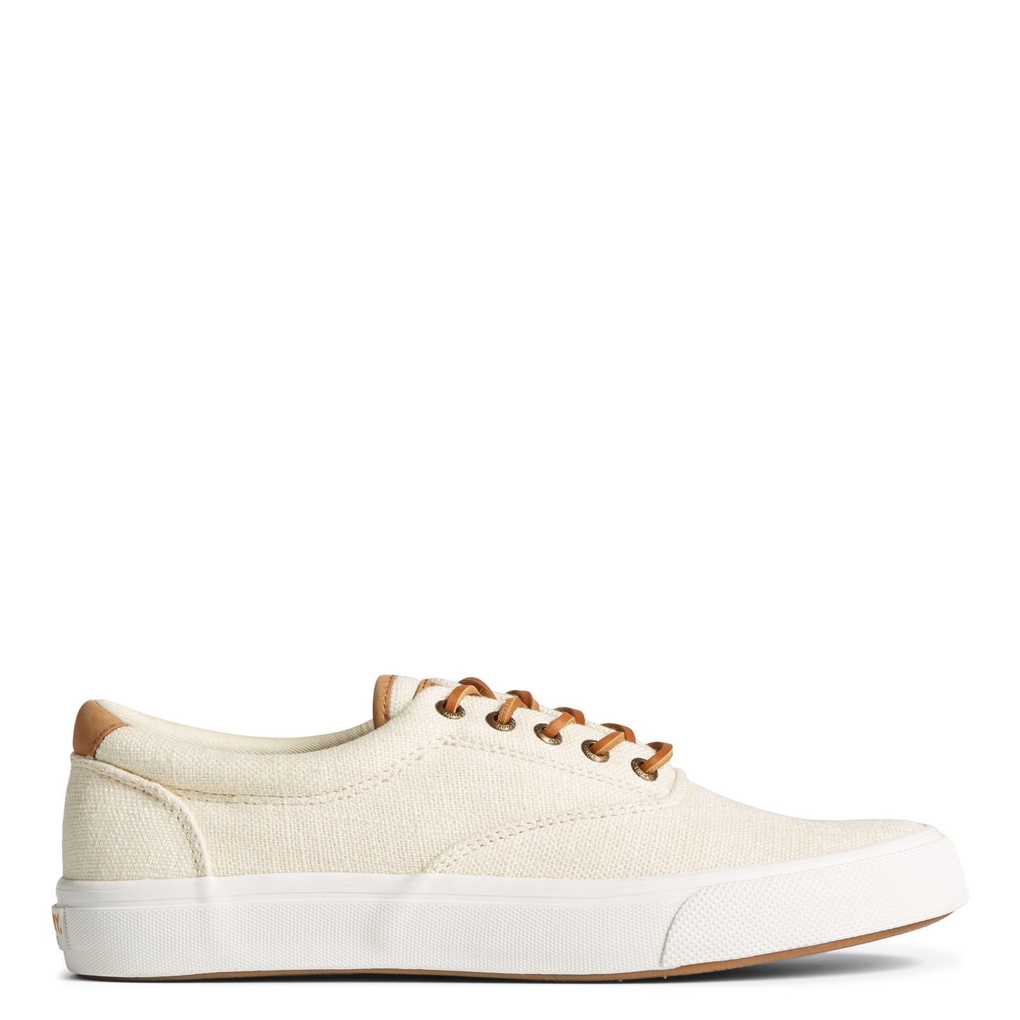 Peltz Shoes Men's Sperry Striper II CVO Hemp Sneaker IVORY STS24176