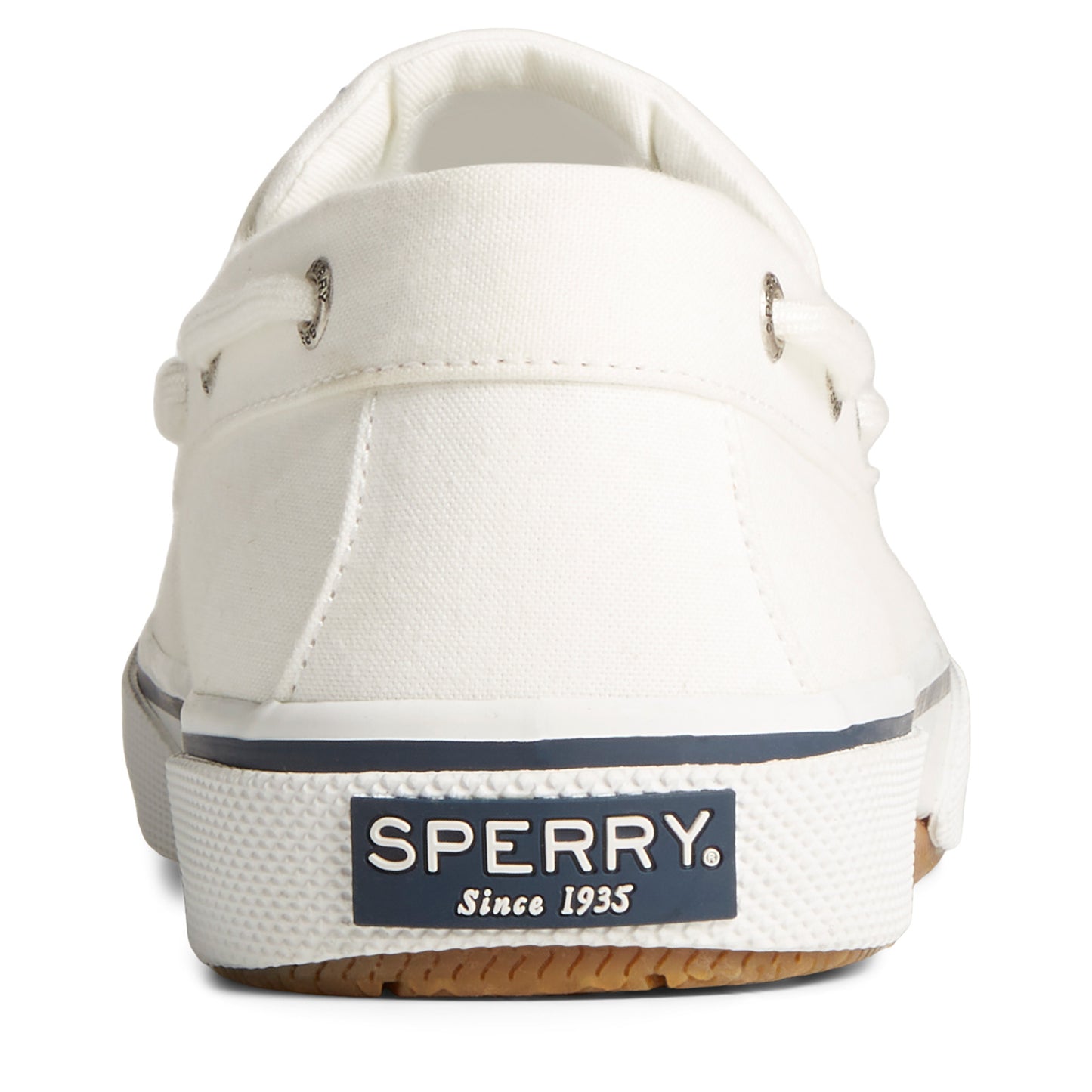 Peltz Shoes Men's Sperry Halyard Boat Shoe WHITE STS24402