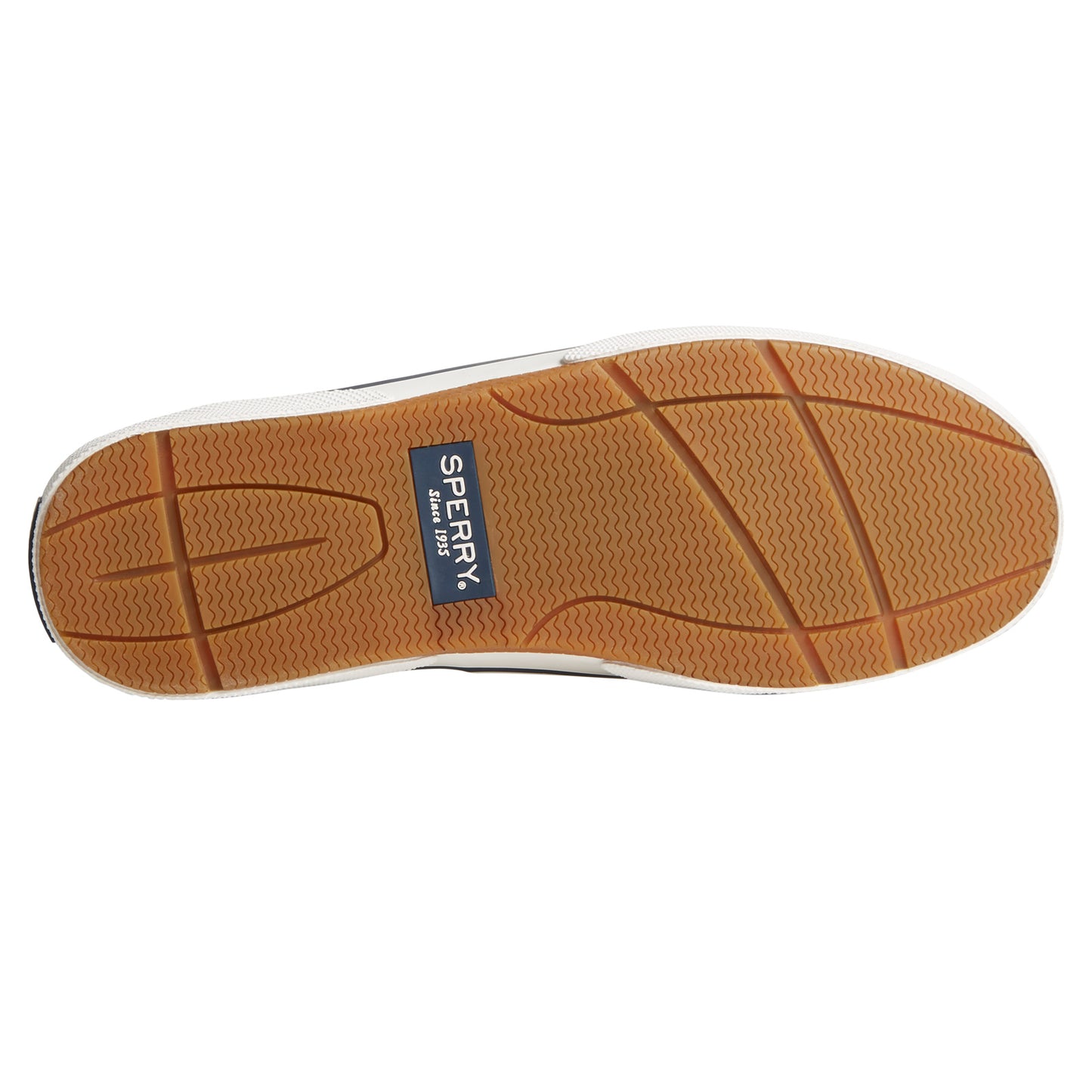 Peltz Shoes Men's Sperry Halyard Boat Shoe WHITE STS24402