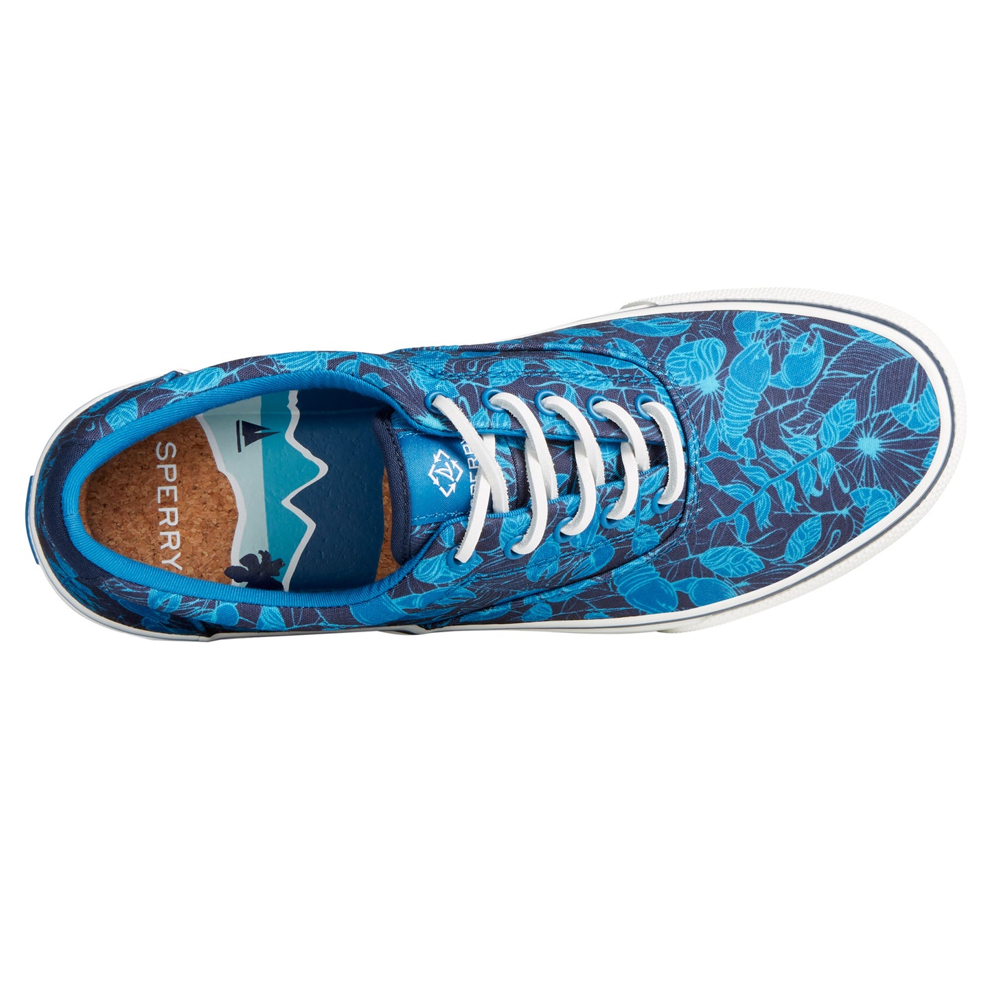 Peltz Shoes Men's Sperry Striper II CVO Sneaker BLUE MULTI STS24830