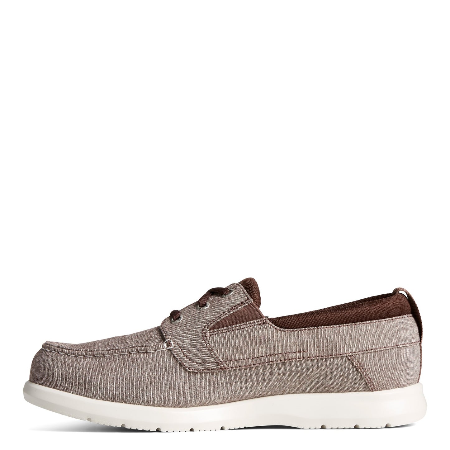 Peltz Shoes Men's Sperry Bowrider Plushstep 3-Eye Slip-On BROWN CHAM STS24843