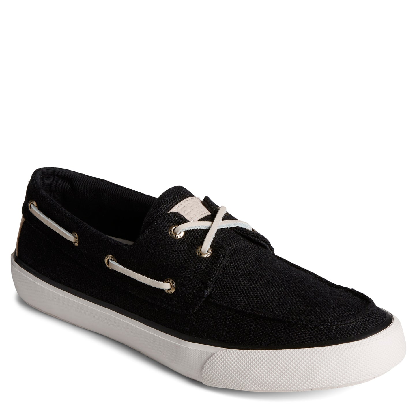 Peltz Shoes Men's Sperry SeaCycled Bahama II Sneaker Black STS24987