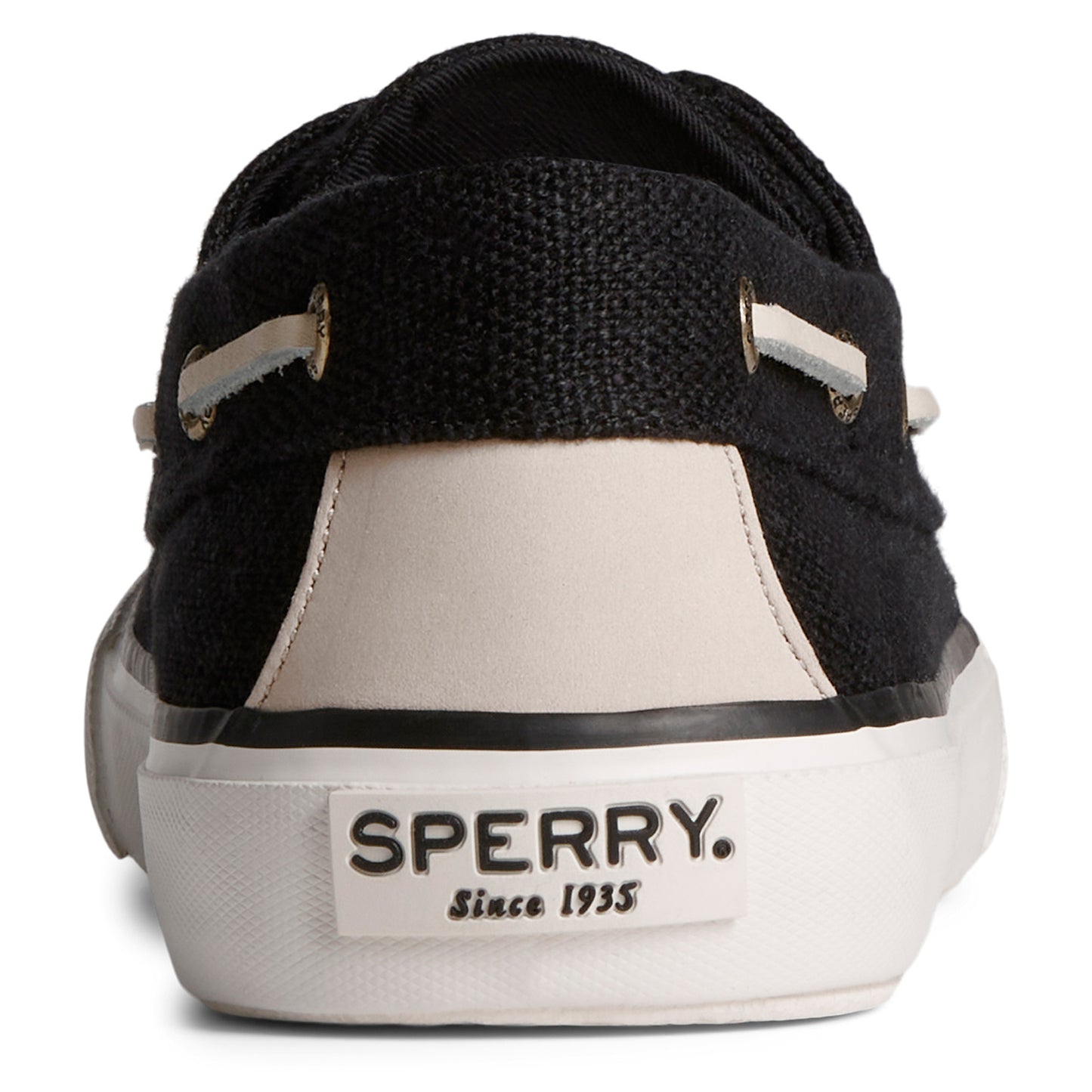 Peltz Shoes Men's Sperry SeaCycled Bahama II Sneaker Black STS24987