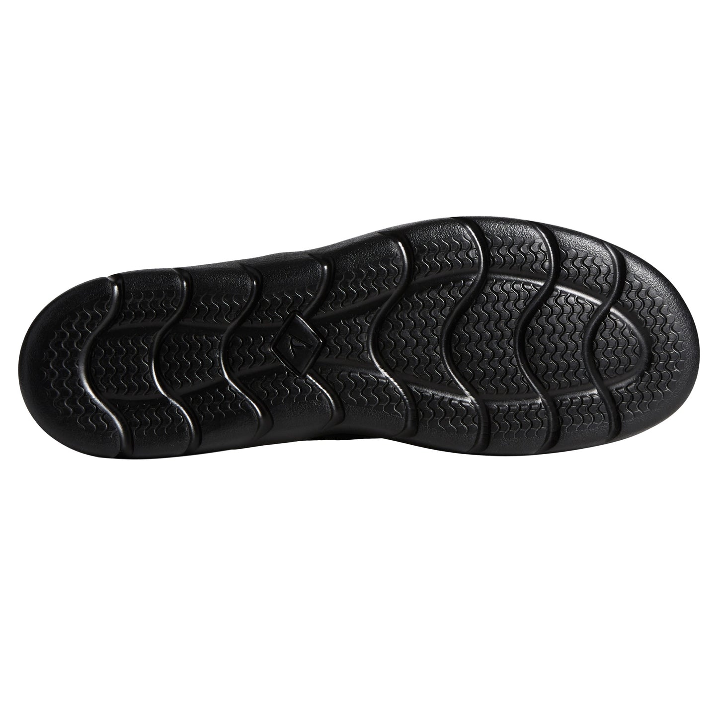 Peltz Shoes Men's Sperry SeaCycled Captain's Moc Slip-On Black STS25016