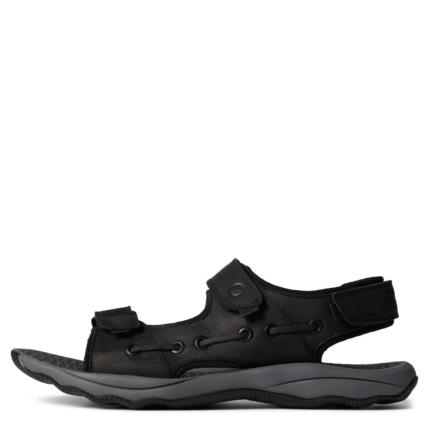 Peltz Shoes Men's Sperry Rivington Sandal Black STS25112