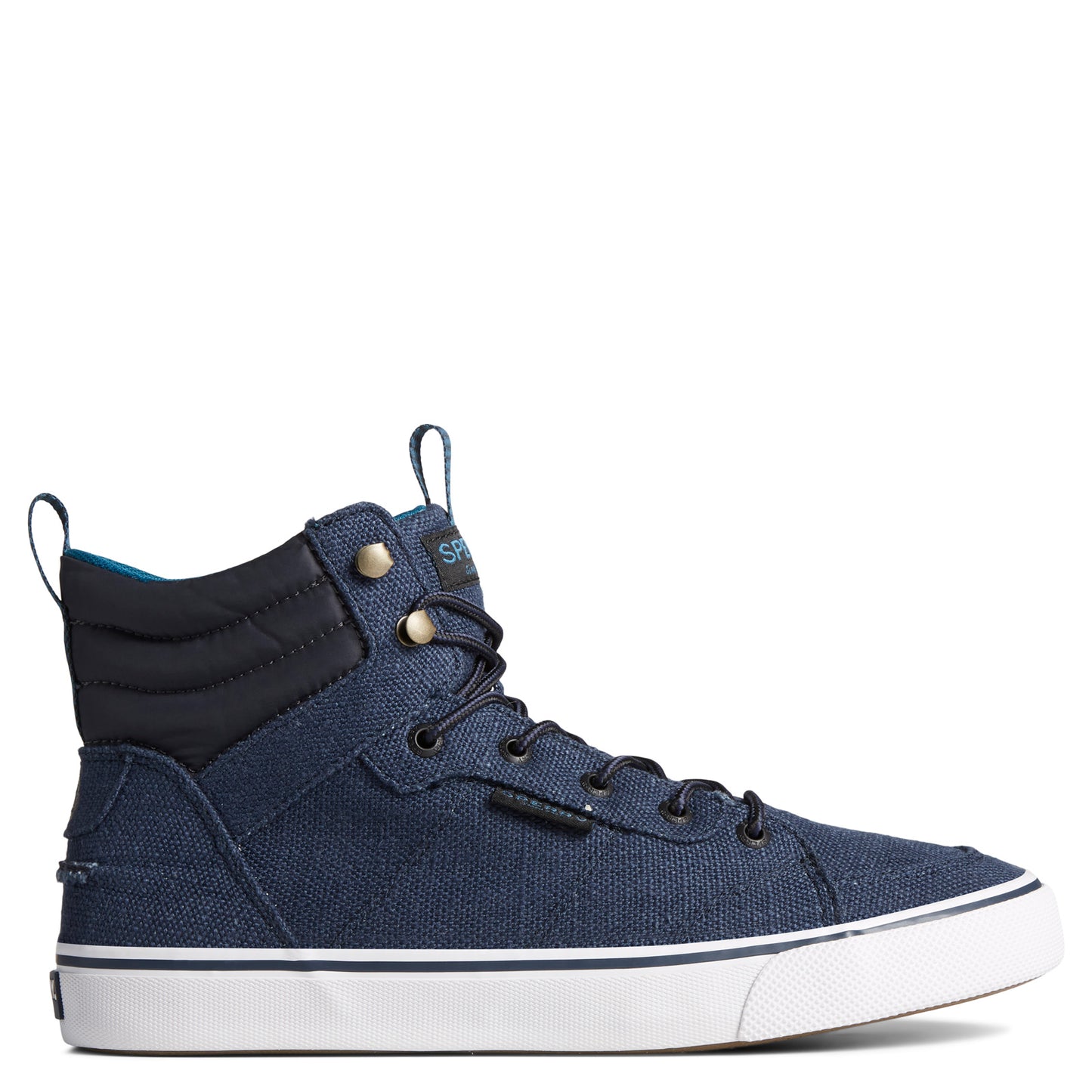 Peltz Shoes Men's Sperry Striper II Hiker SeaCycled Boot Navy STS25247