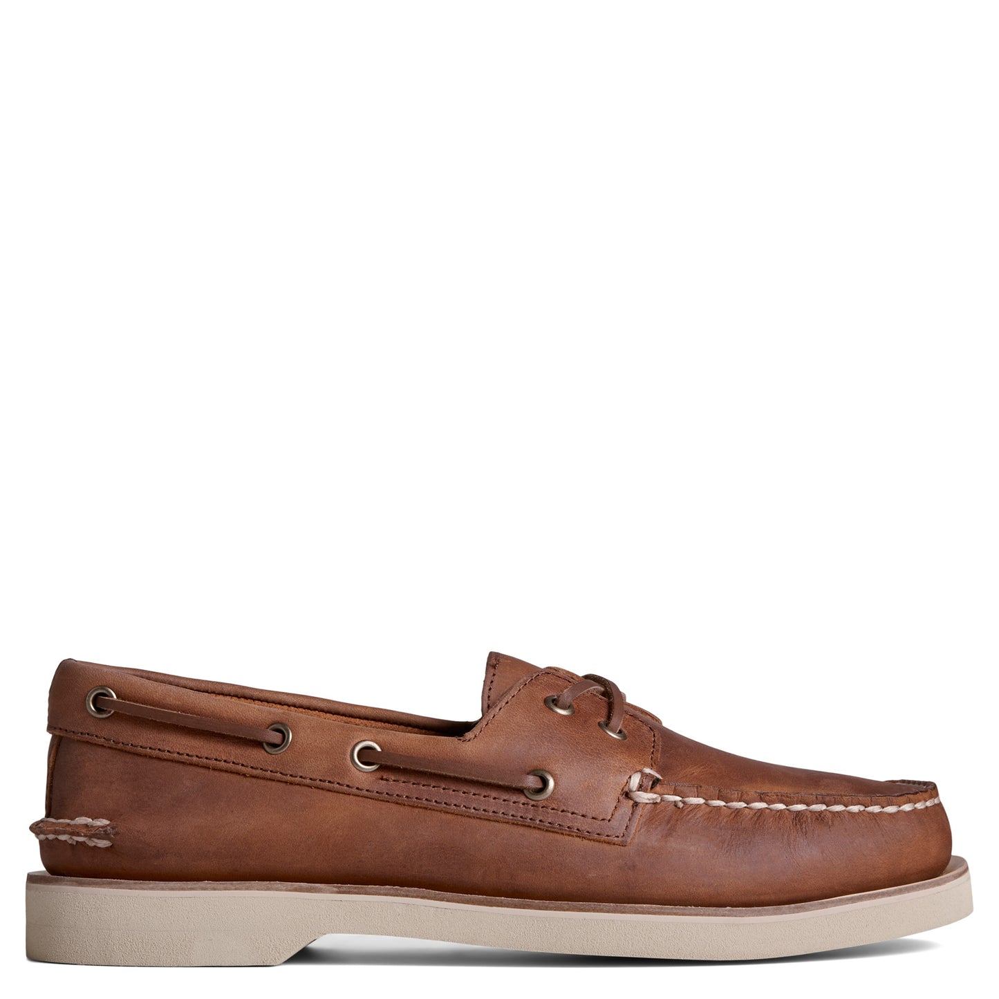 Peltz Shoes Men's Sperry Authentic Plushwave Double Sole Boat Shoe DARK TAN STS25283