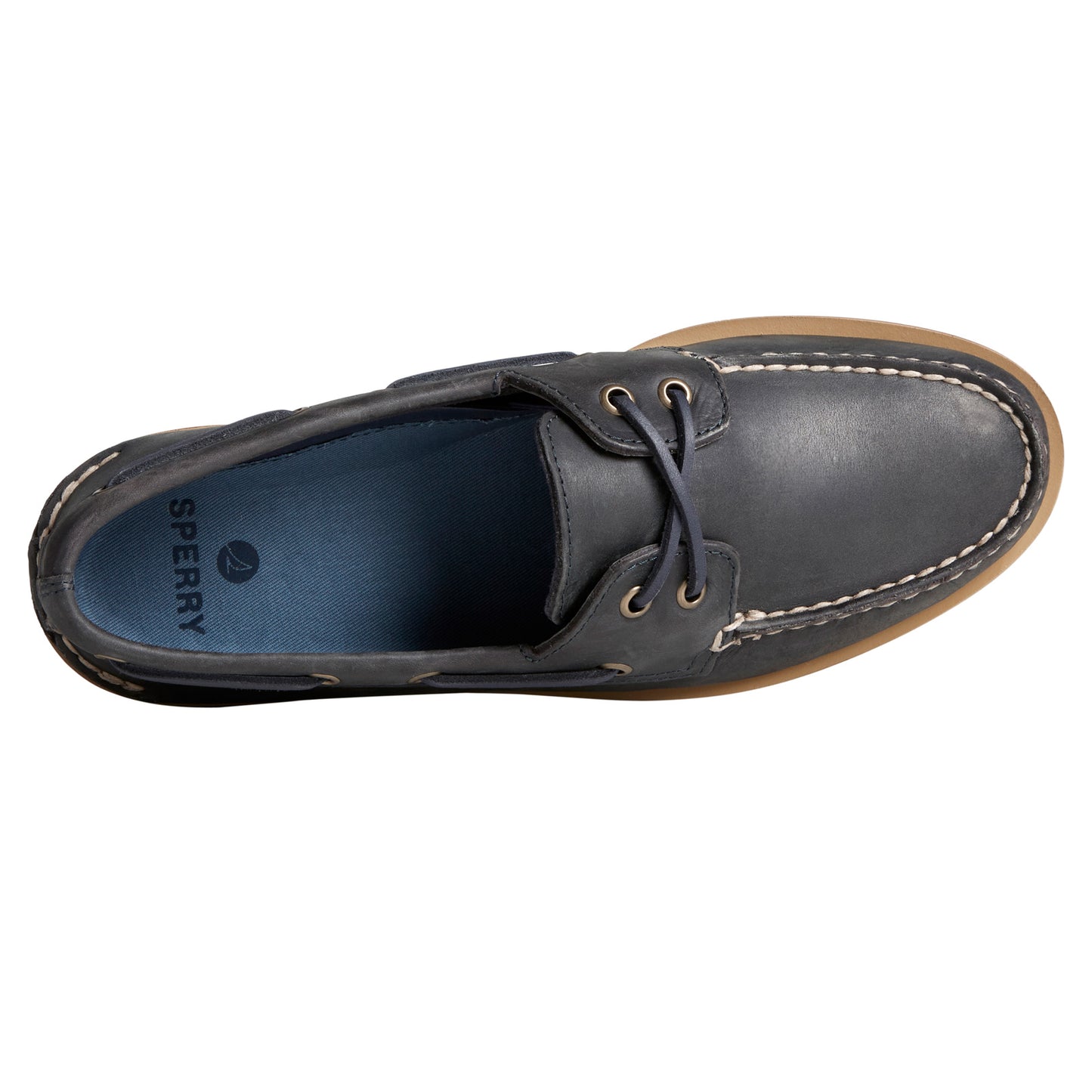 Peltz Shoes Men's Sperry Authentic Plushwave Double Sole Boat Shoe NAVY STS25284