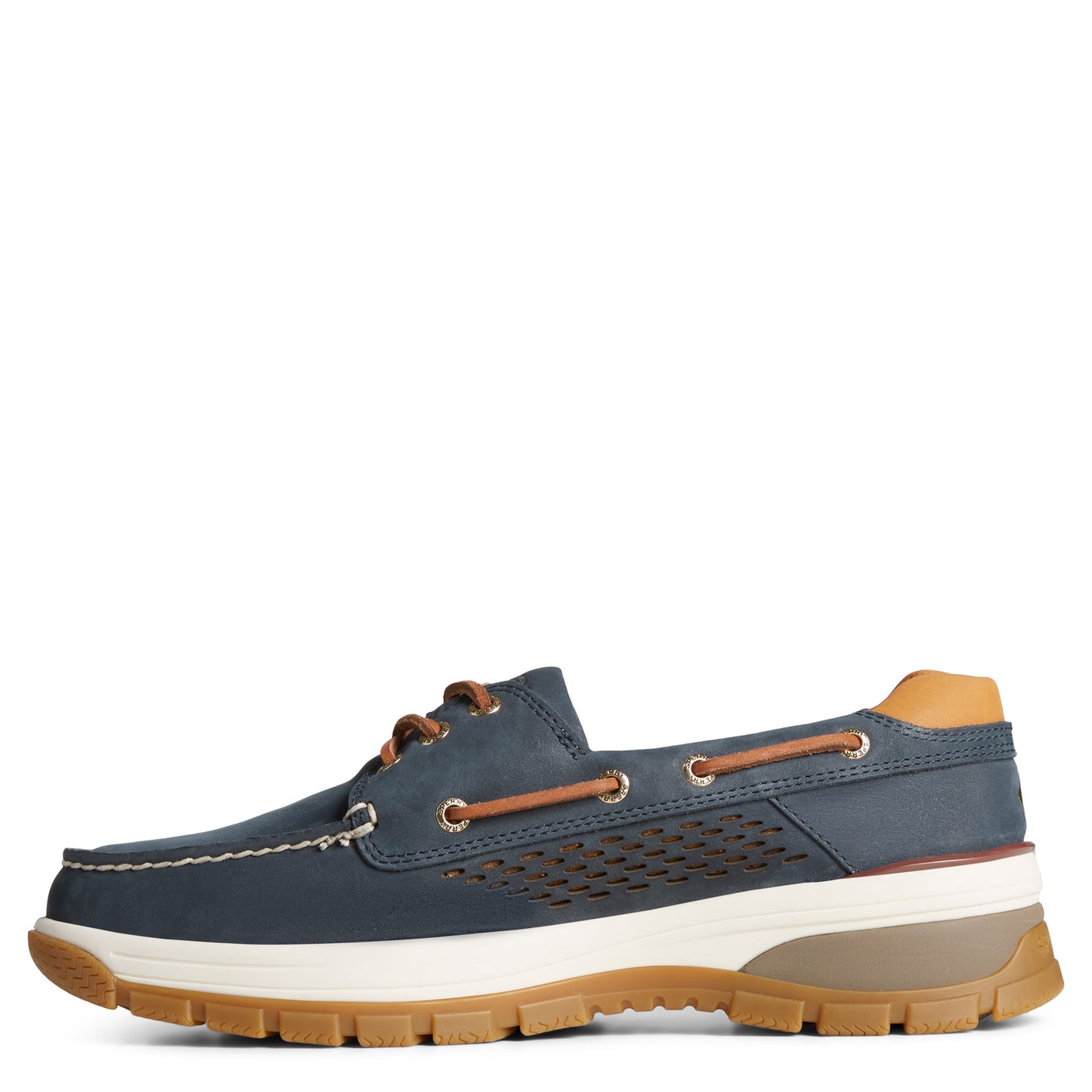 Peltz Shoes Men's Sperry Gold Cup Billfish Plushwave Boat Shoe NAVY STS25362