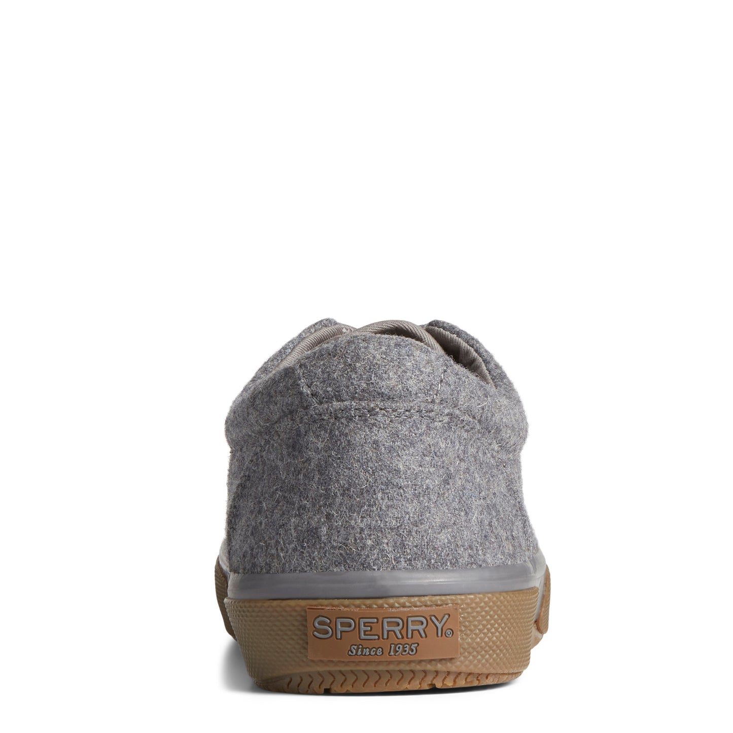 Peltz Shoes Men's Sperry Halyard CVO Wool Sneaker Grey STS25388