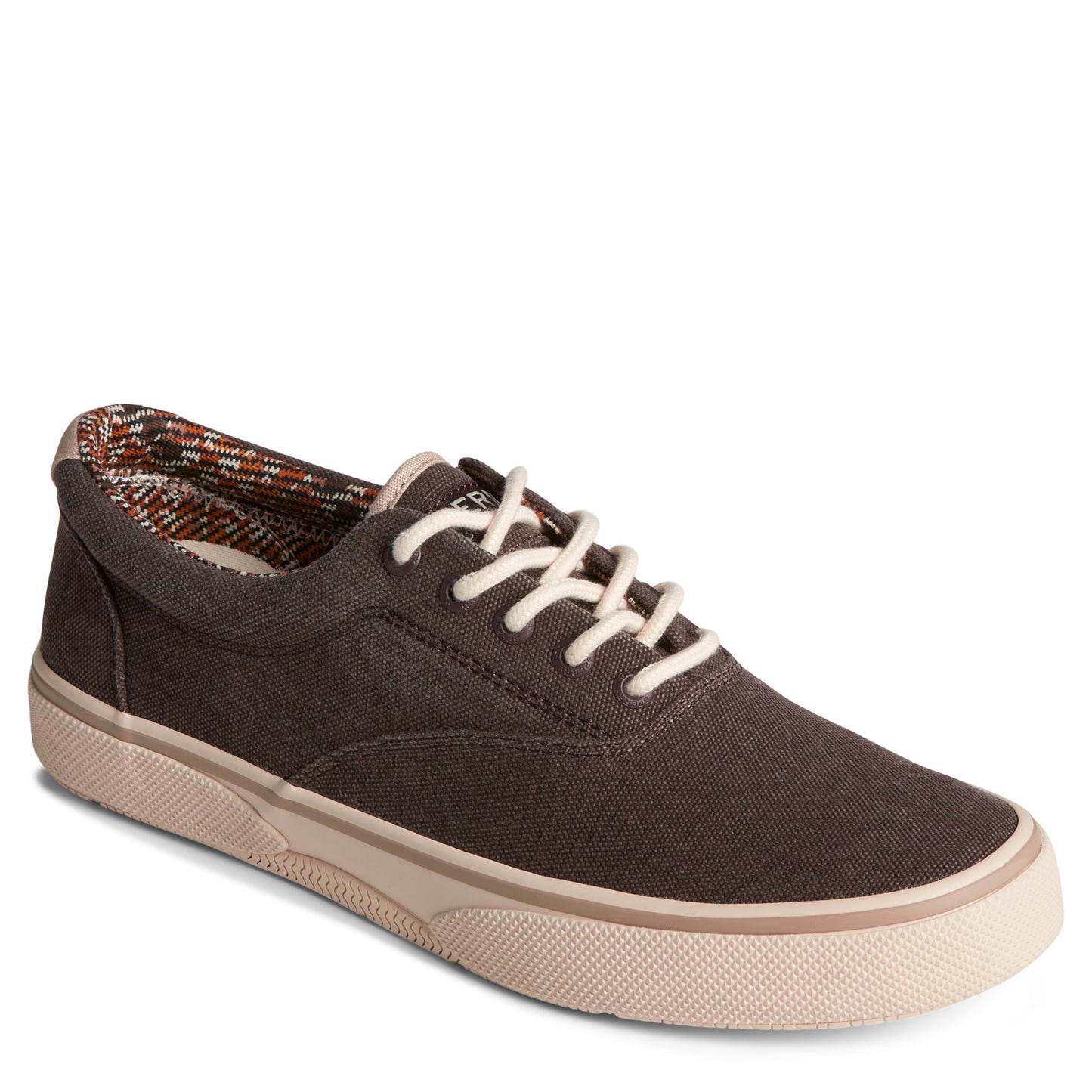 Peltz Shoes Men's Sperry Halyard SeaCycled CVO Sneaker Java STS25390