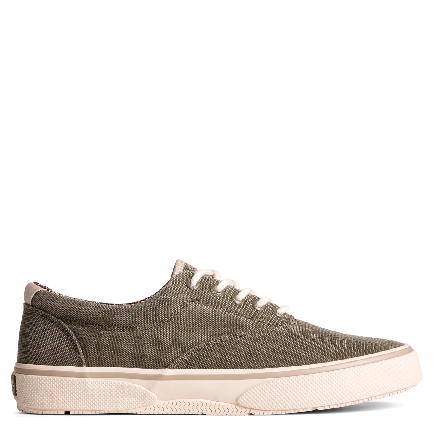 Peltz Shoes Men's Sperry Halyard SeaCycled CVO Sneaker Olive STS25391