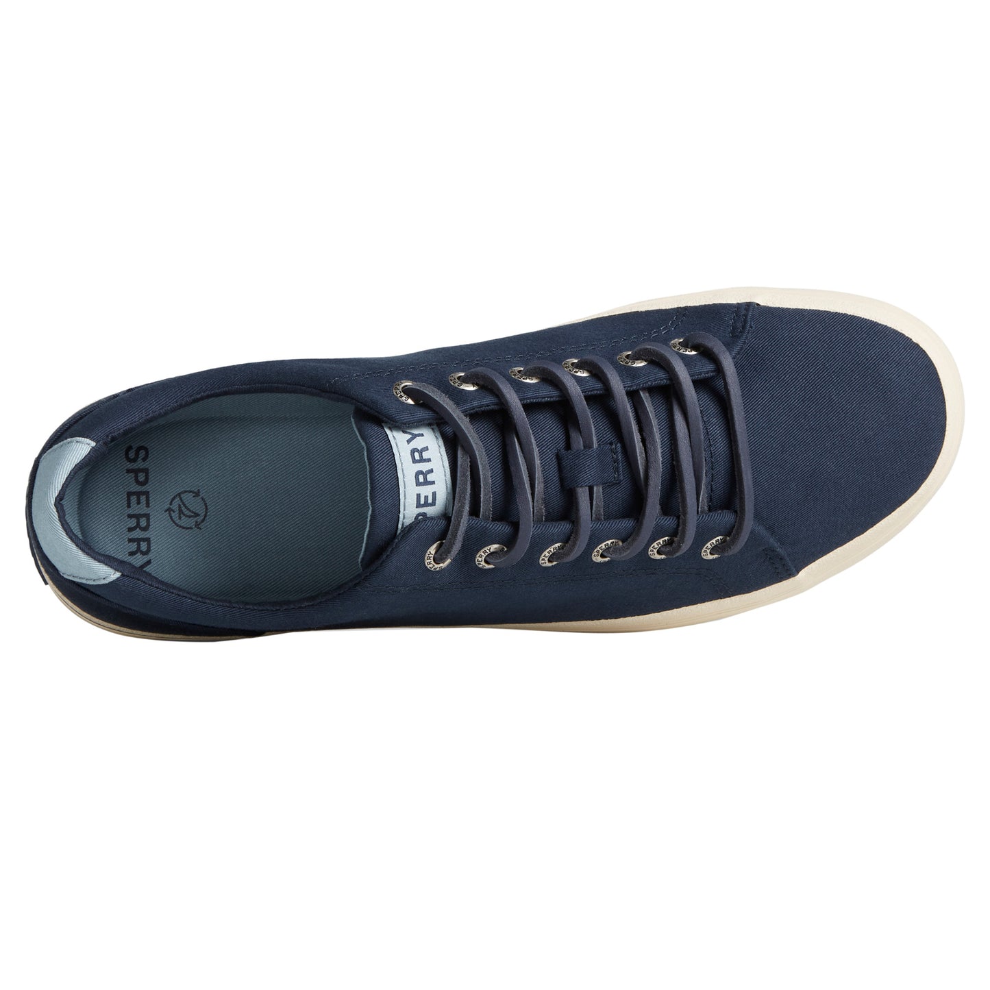 Peltz Shoes Men's Sperry Striper II LTT SeaCycled Sneaker NAVY STS25435