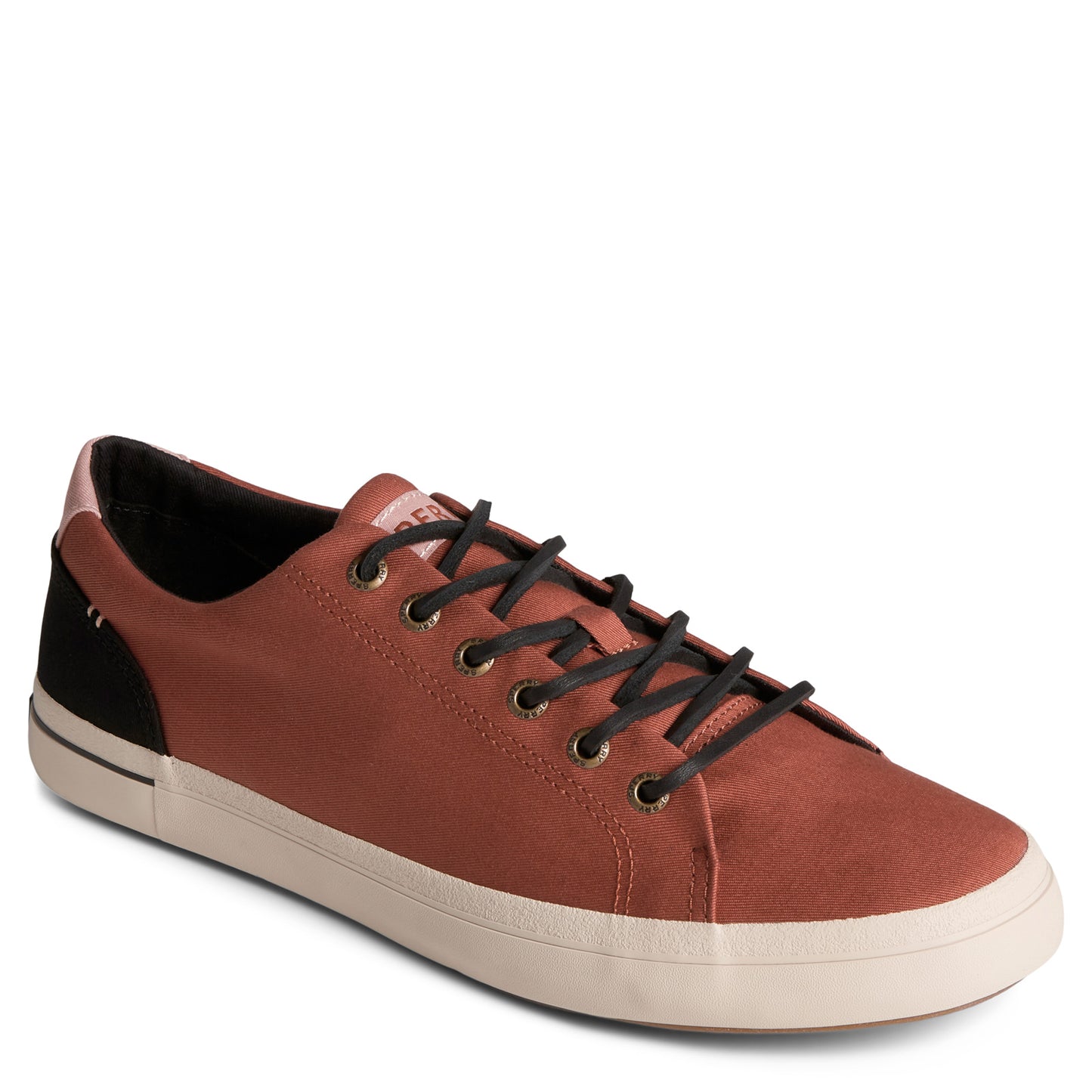 Peltz Shoes Men's Sperry Striper II LTT SeaCycled Sneaker RUST STS25464