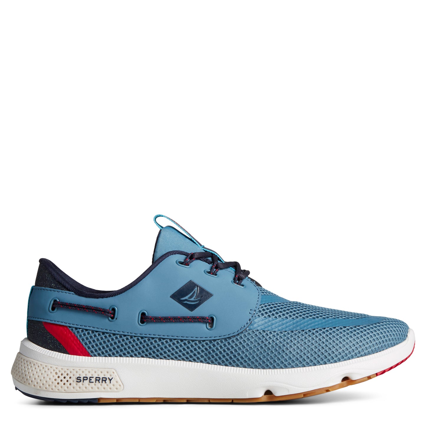 Peltz Shoes Men's Sperry 7 Seas 3 Eye Sneaker Blue STS41106