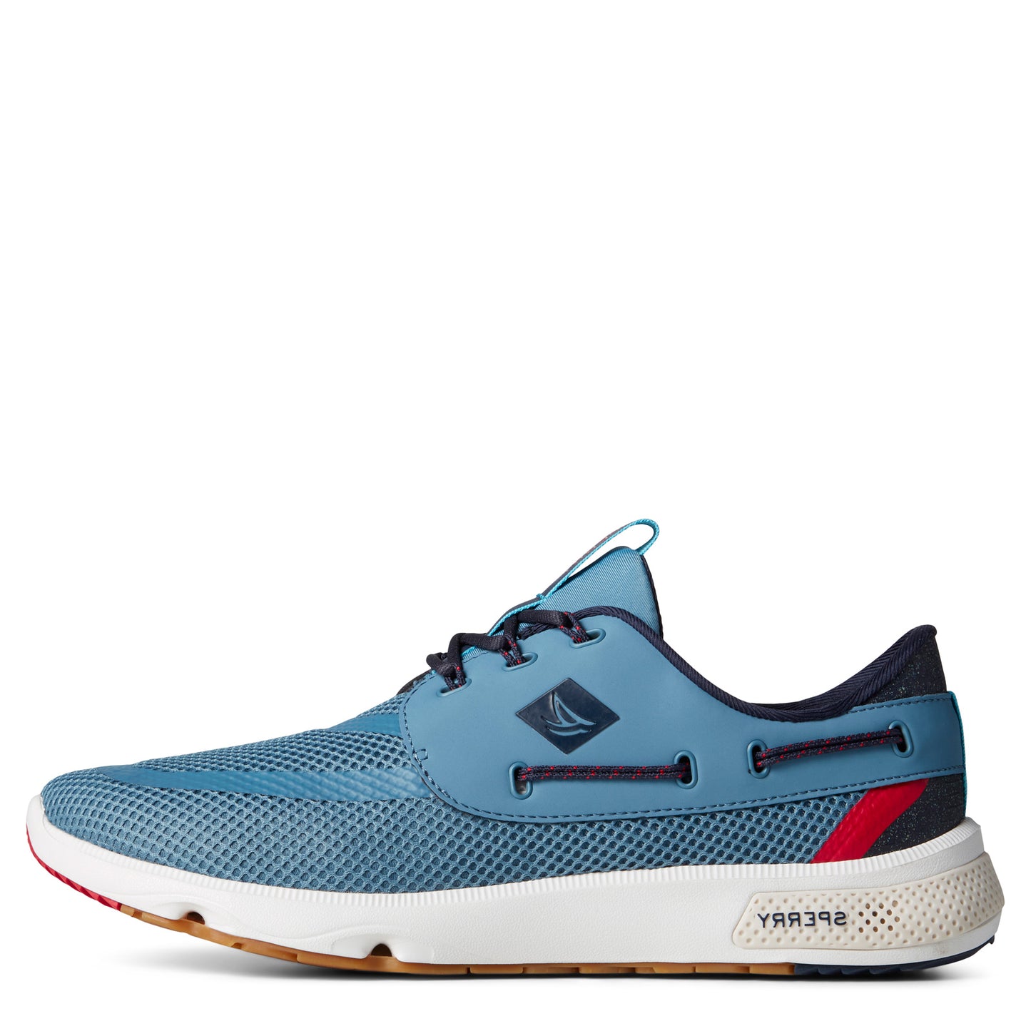 Peltz Shoes Men's Sperry 7 Seas 3 Eye Sneaker Blue STS41106