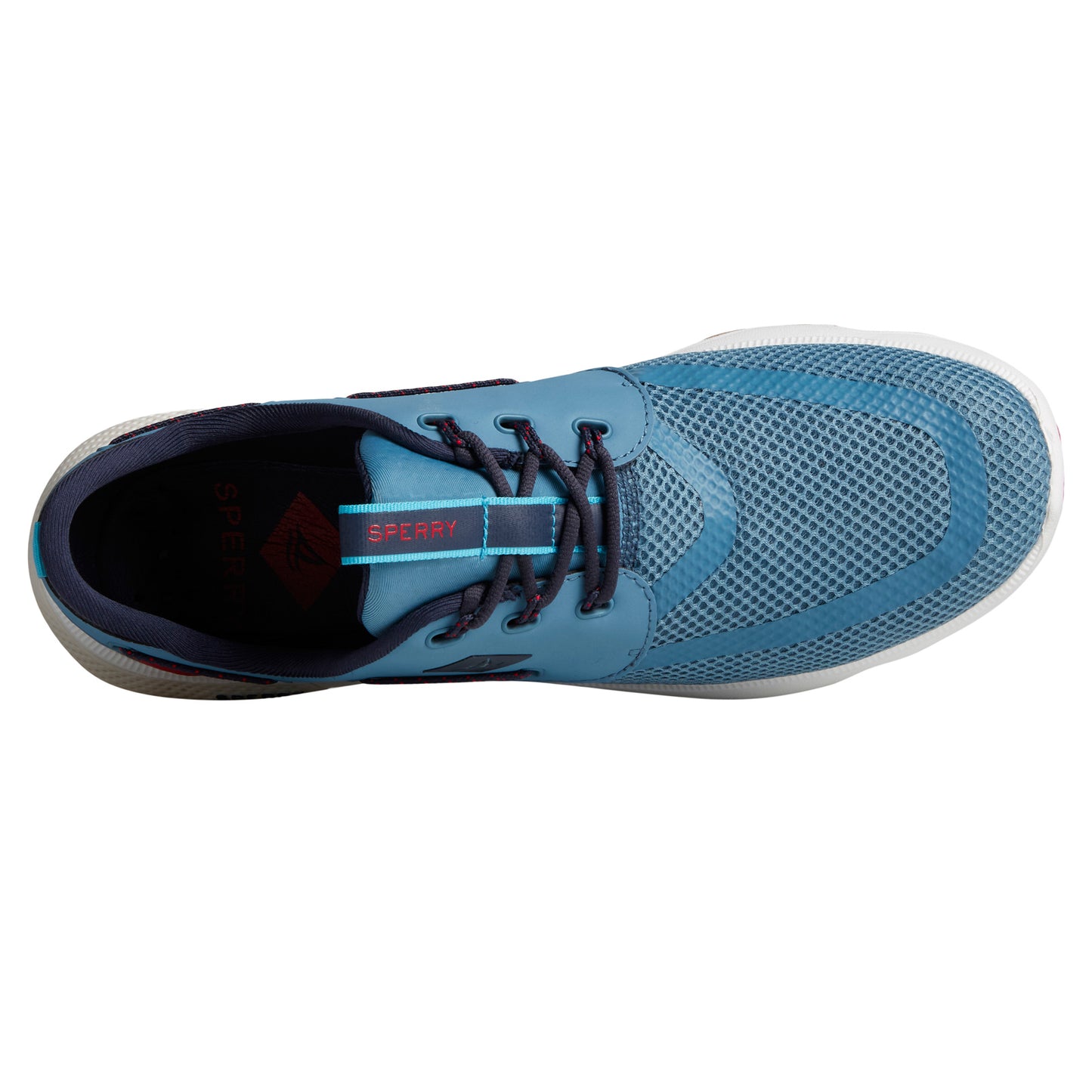Peltz Shoes Men's Sperry 7 Seas 3 Eye Sneaker Blue STS41106