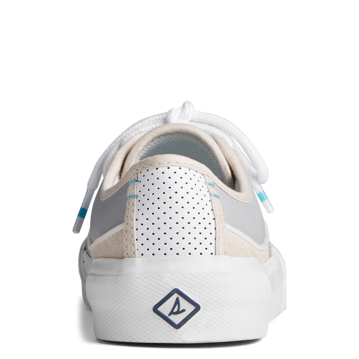 Peltz Shoes Women's Sperry Soletide Sneaker WHITE GREY STS86219