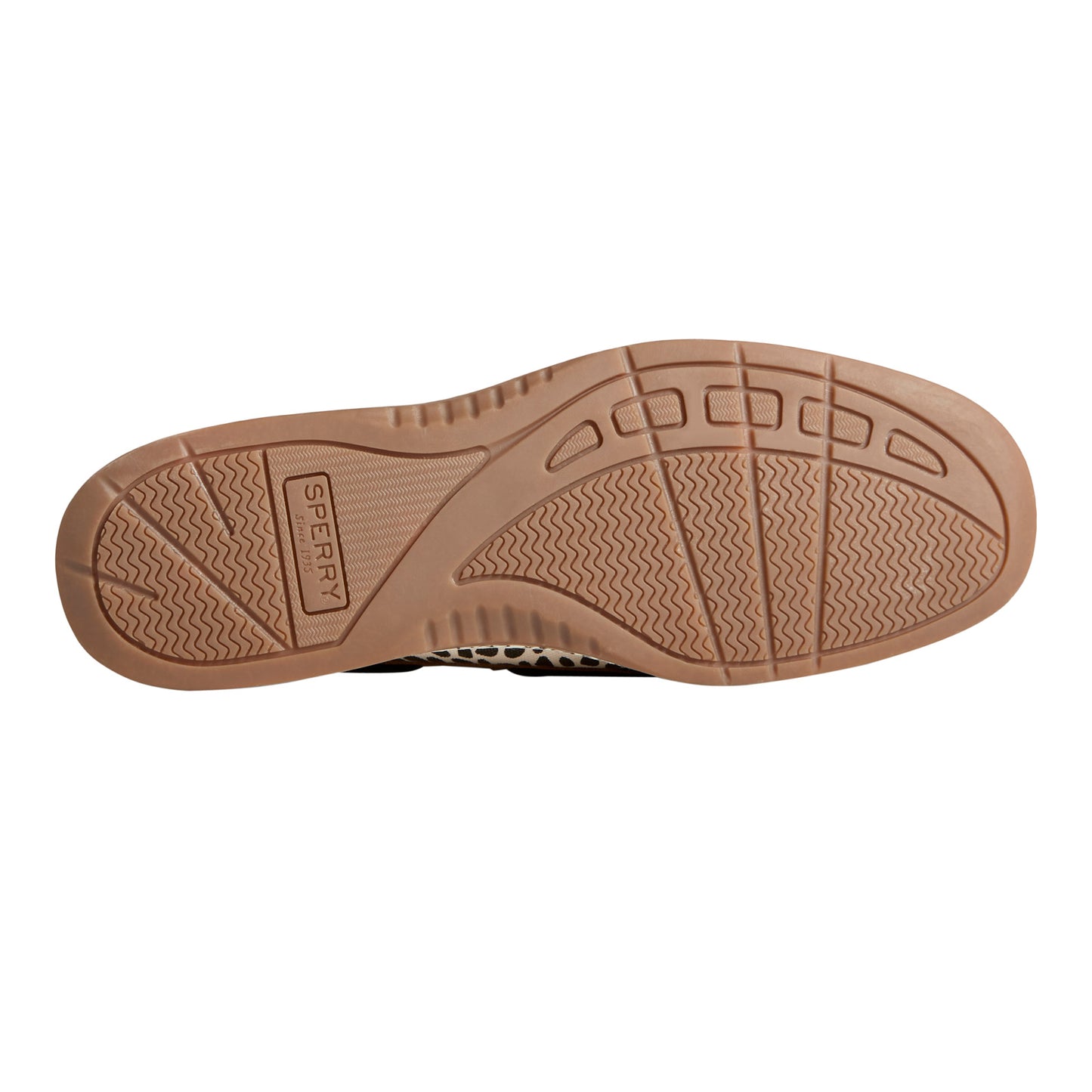 Peltz Shoes Women's Sperry Angelfish Boat Shoe TAN ANIMAL PRINT STS86588