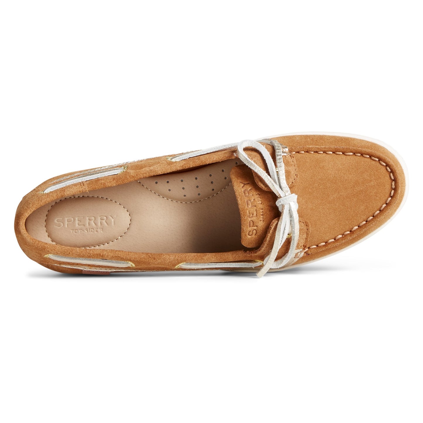 Peltz Shoes Women's Sperry Starfish Boat Shoe TAN CHEETAH STS86666
