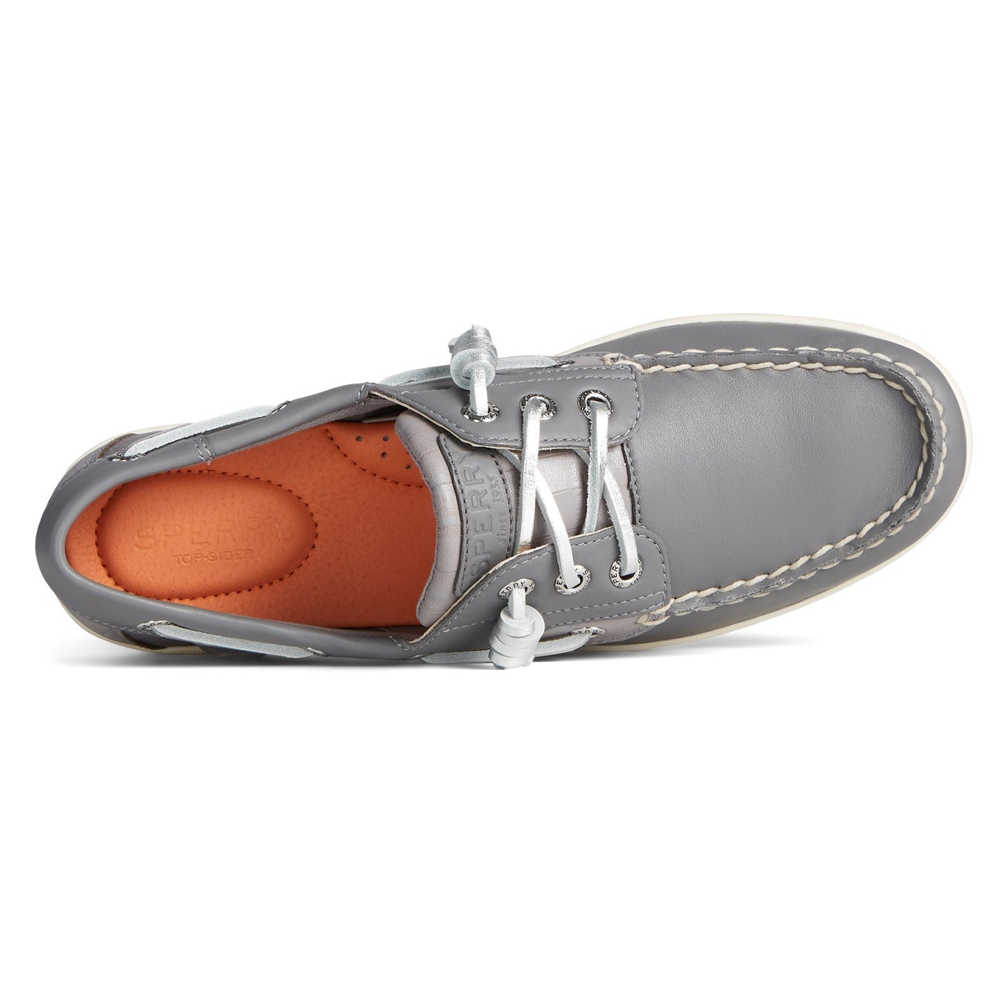 Peltz Shoes Women's Sperry Songfish Boat Shoe GREY STS86824