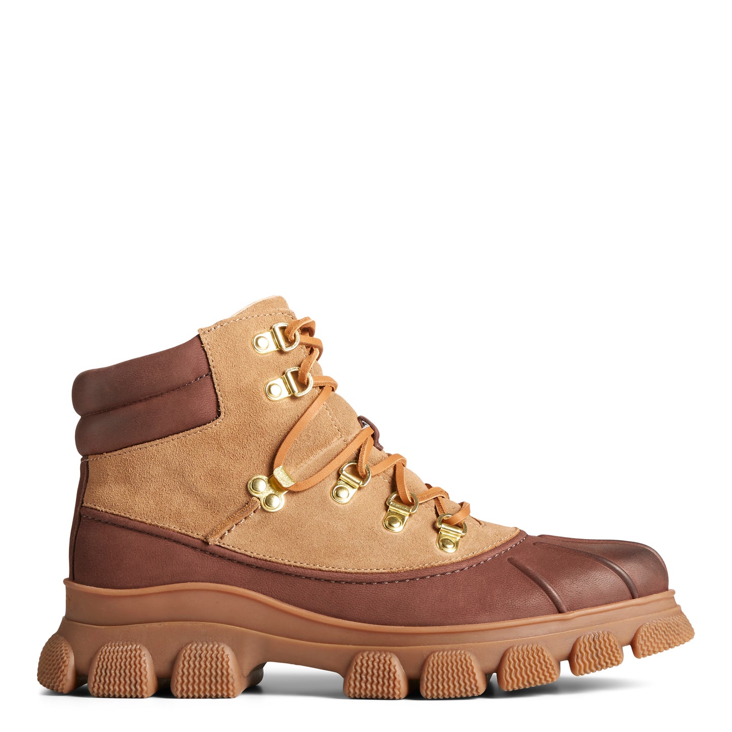 Peltz Shoes Women's Sperry Summit Rain Boot BROWN STS86895