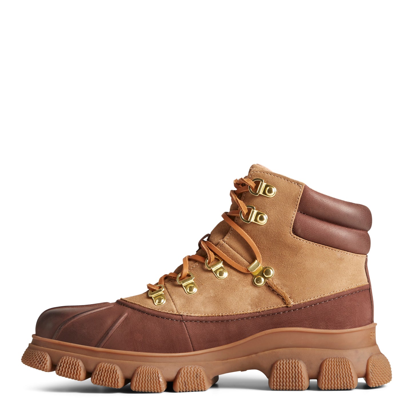 Peltz Shoes Women's Sperry Summit Rain Boot BROWN STS86895
