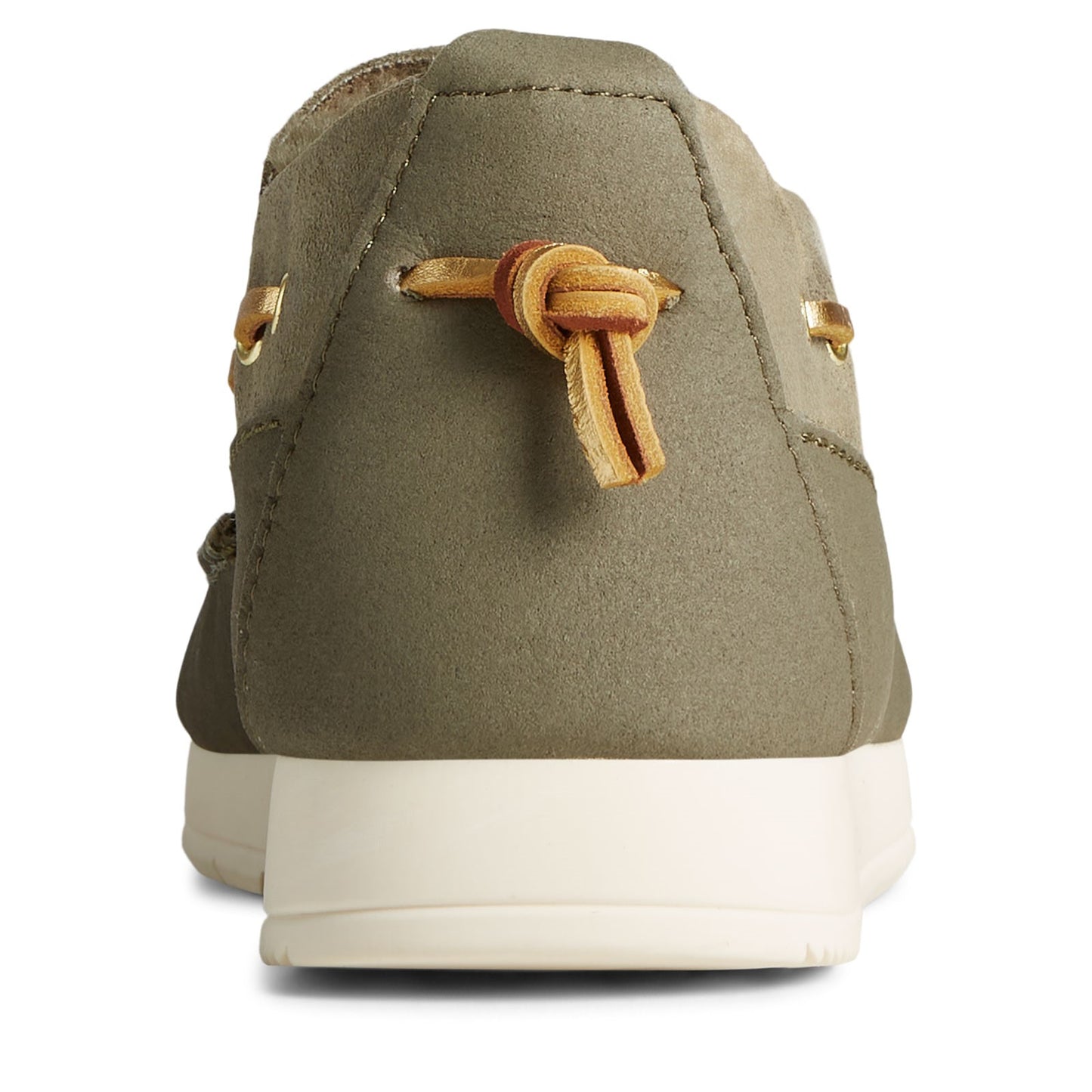 Peltz Shoes Women's Sperry Moc-Sider Suede Slip-On OLIVE CAMO STS86941