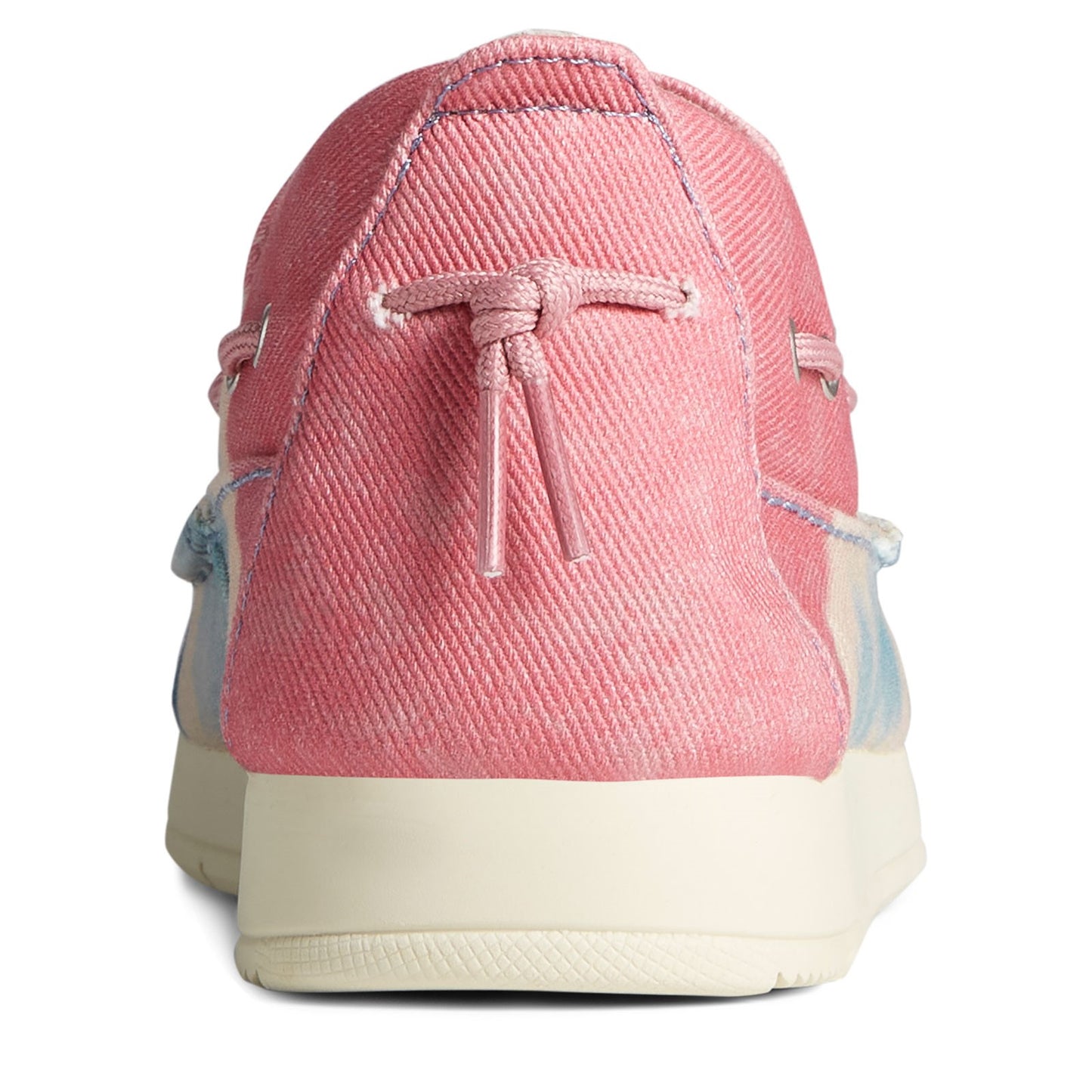 Peltz Shoes Women's Sperry Moc-Sider Canvas Slip-On BLUE PINK STS87053