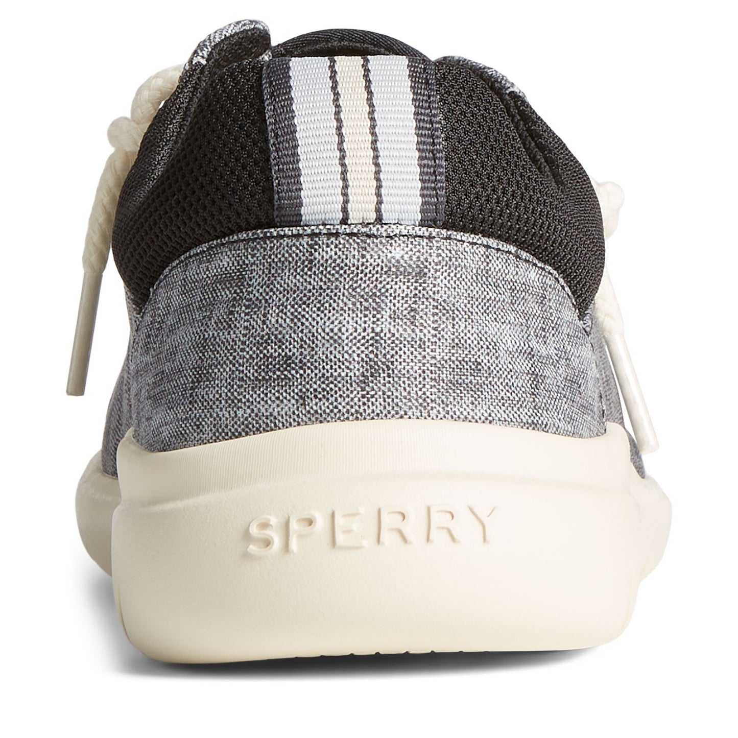 Peltz Shoes Women's Sperry Captain's Moc Slip-On BLACK CHAMBRAY STS87229