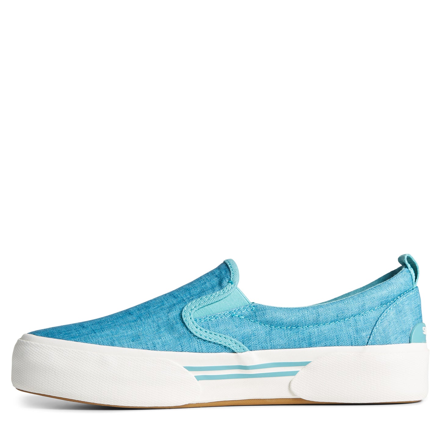 Peltz Shoes Women's Sperry Pier Wave Hi Slip-On Sneaker BLUE STS87365