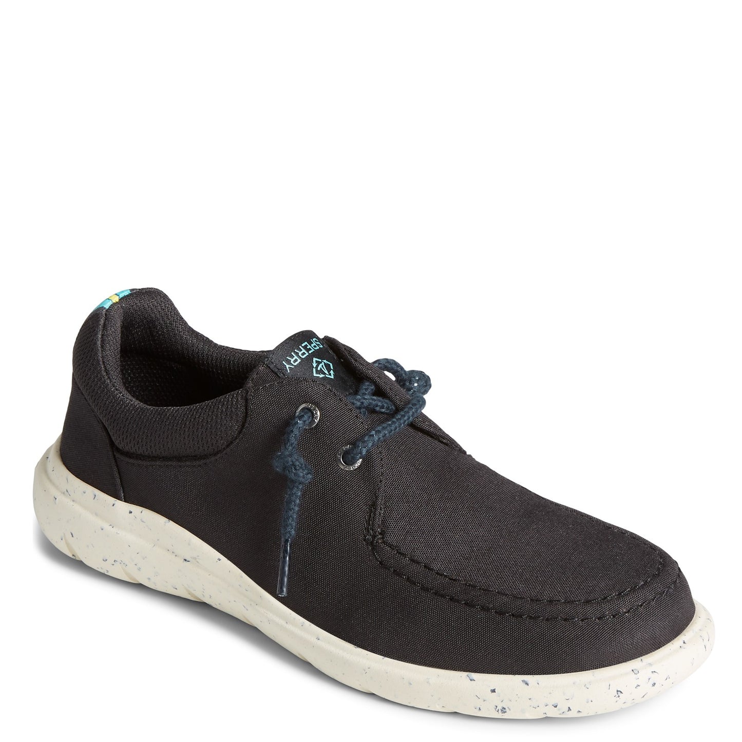 Peltz Shoes Women's Sperry Captain's Moc Slip-On BLACK STS87398