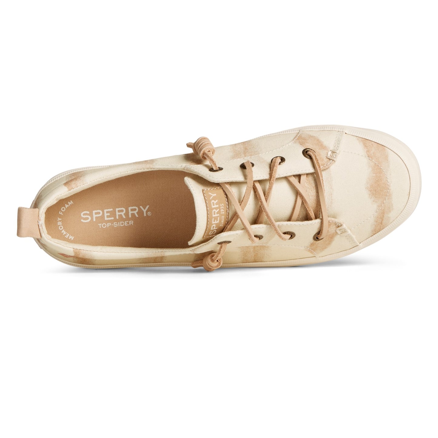 Peltz Shoes Women's Sperry Crest Vibe Sneaker TAUPE TIE DYE STS87486