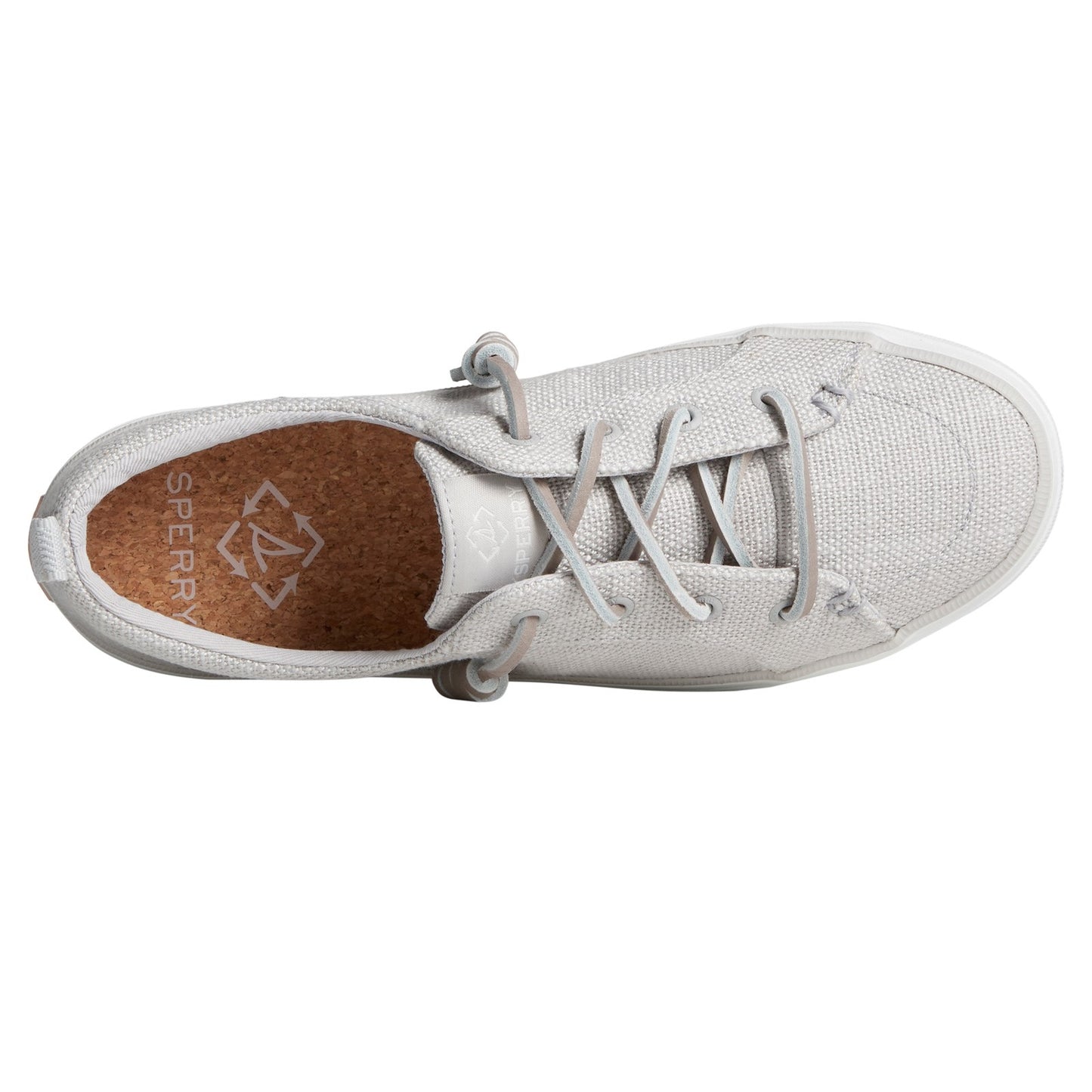 Peltz Shoes Women's Sperry Crest Vibe Sneaker GREY STS88462